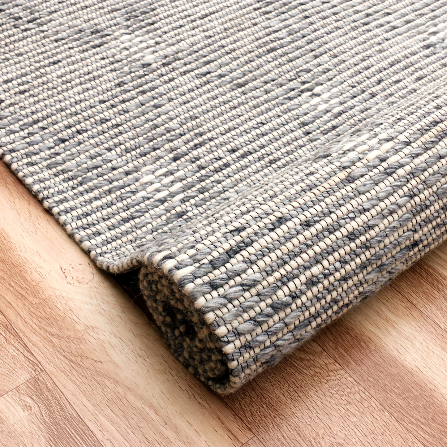 Bergen-03437 Transitional Hand-Woven Blue Cotton Indoor Area Rug - LR Home