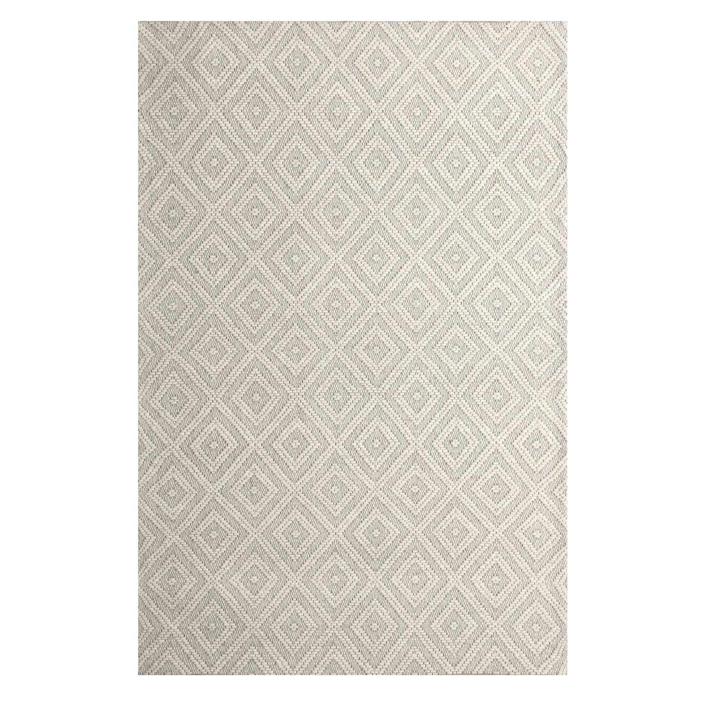 Bergen-03438 Transitional Hand-Woven Ivory Cotton Indoor Area Rug - LR Home