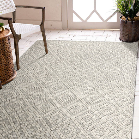 Bergen-03438 Transitional Hand-Woven Ivory Cotton Indoor Area Rug - LR Home