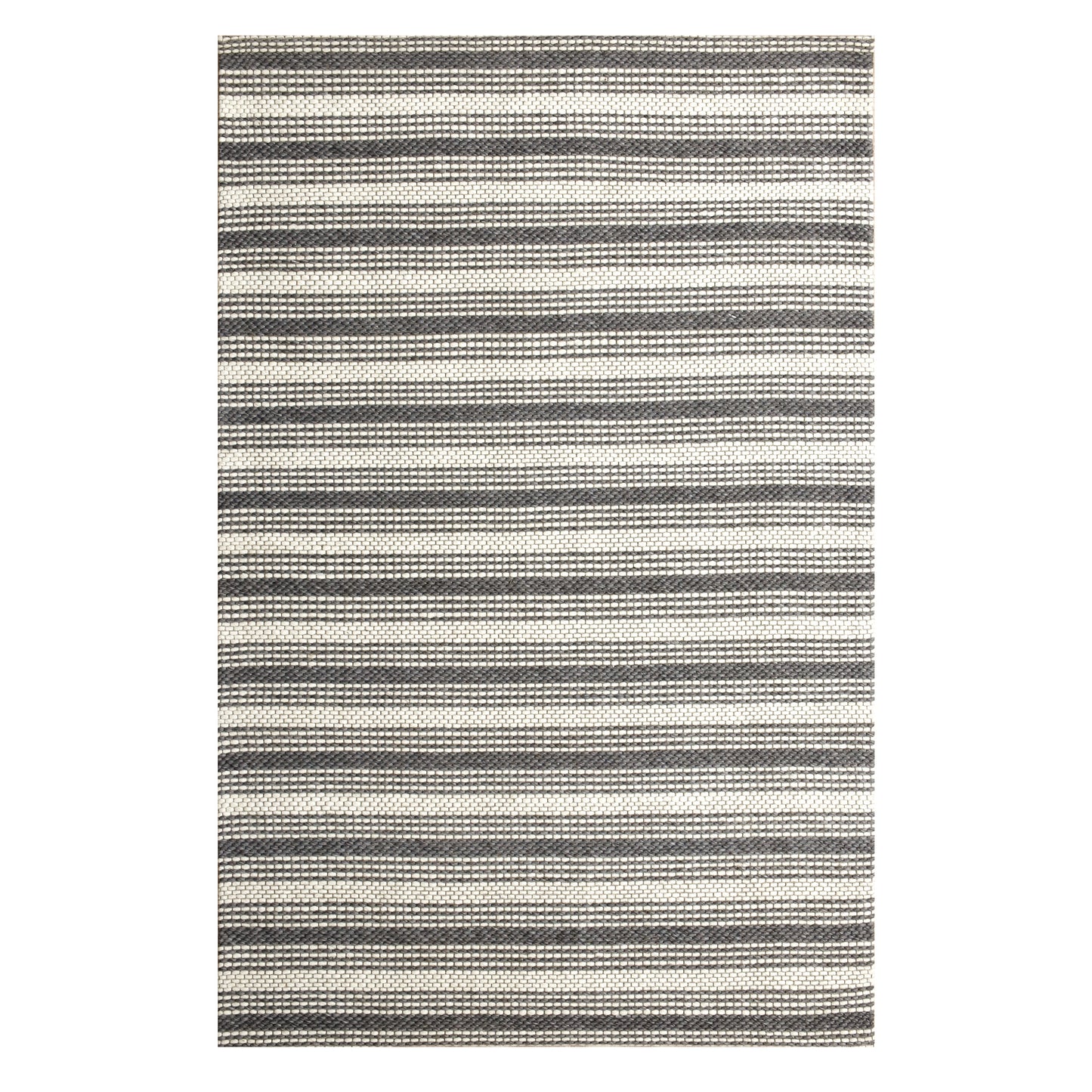 BERGN-03439 Transitional/Casual Hand-Woven Gray Natural Wool and Nylon Mix Indoor Area Rugs - LR Home