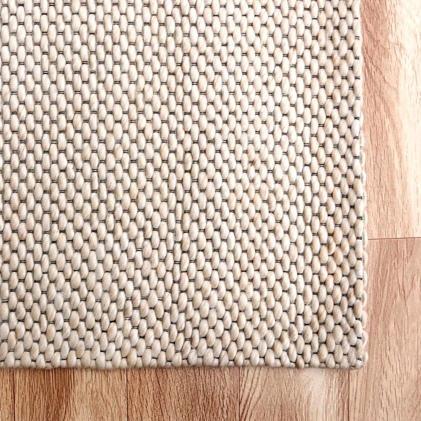Bergen-03440 Transitional Hand-Woven Beige Cotton Indoor Area Rug - LR Home