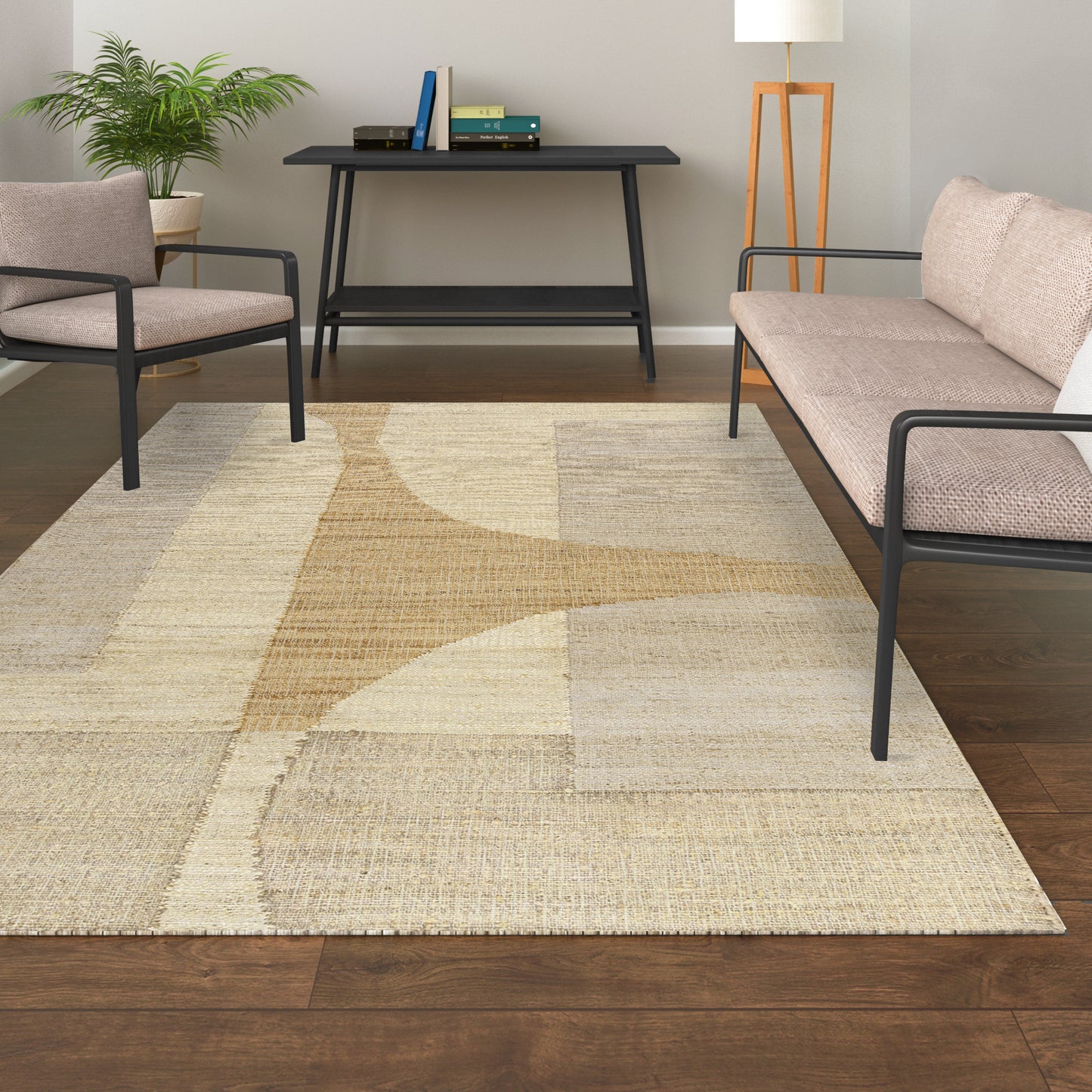 Birch-82487 Contemporary Hand-Woven Natural/Ivory Cotton Indoor Area Rug - LR Home