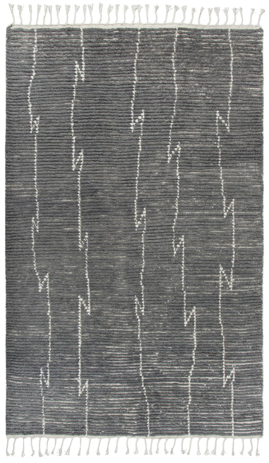 Berkley BK992A Gray Hand-Knotted Rug - Rizzy