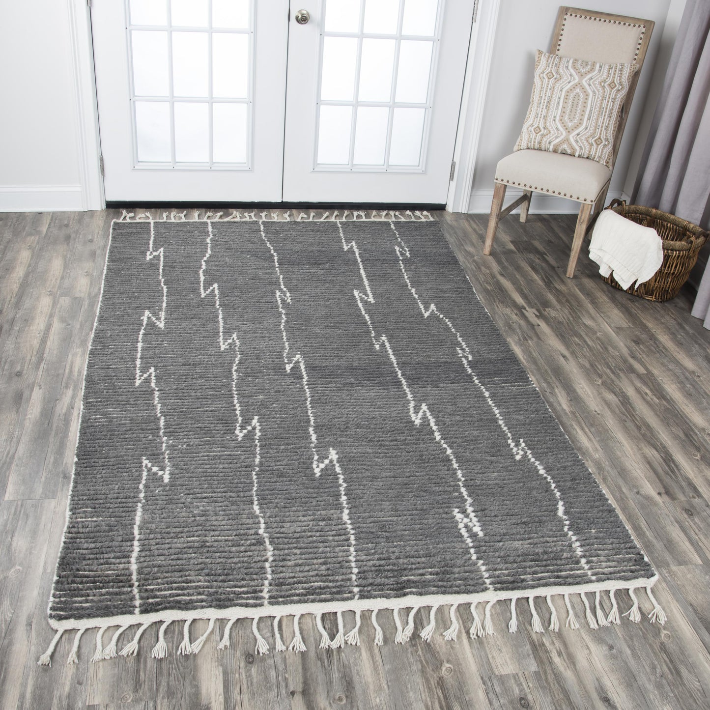 Berkley BK992A Gray Hand-Knotted Rug - Rizzy