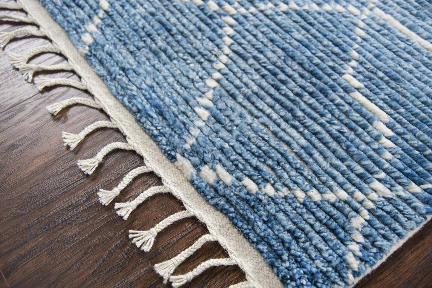 Berkley BK993A Blue Hand-Knotted Rug - Rizzy