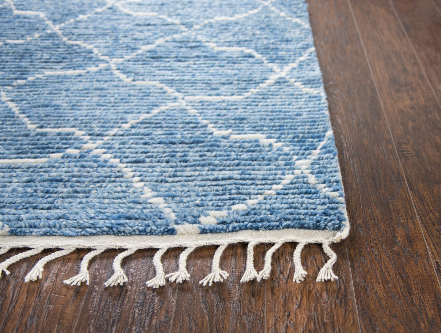 Berkley BK993A Blue Hand-Knotted Rug - Rizzy
