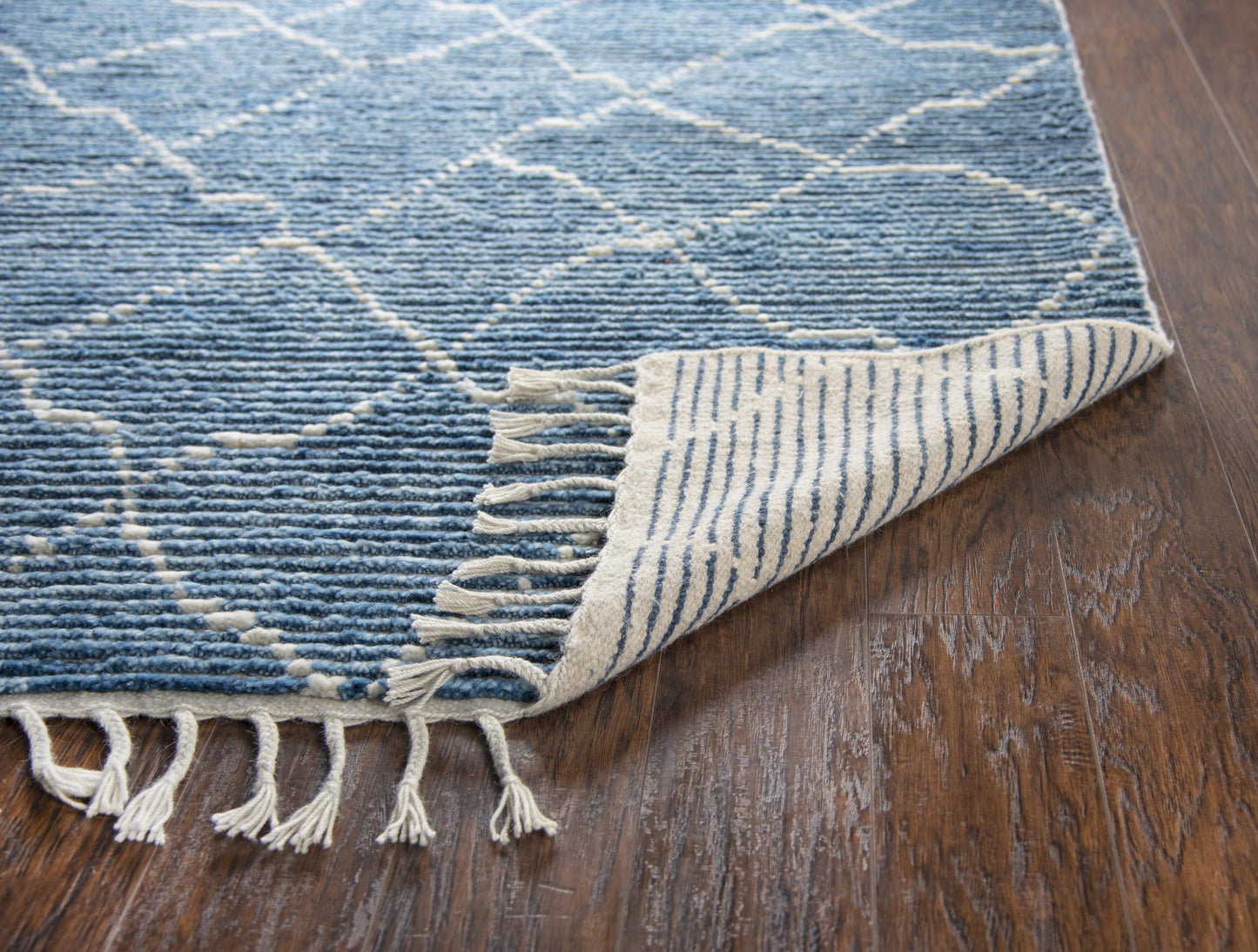 Berkley BK993A Blue Hand-Knotted Rug - Rizzy