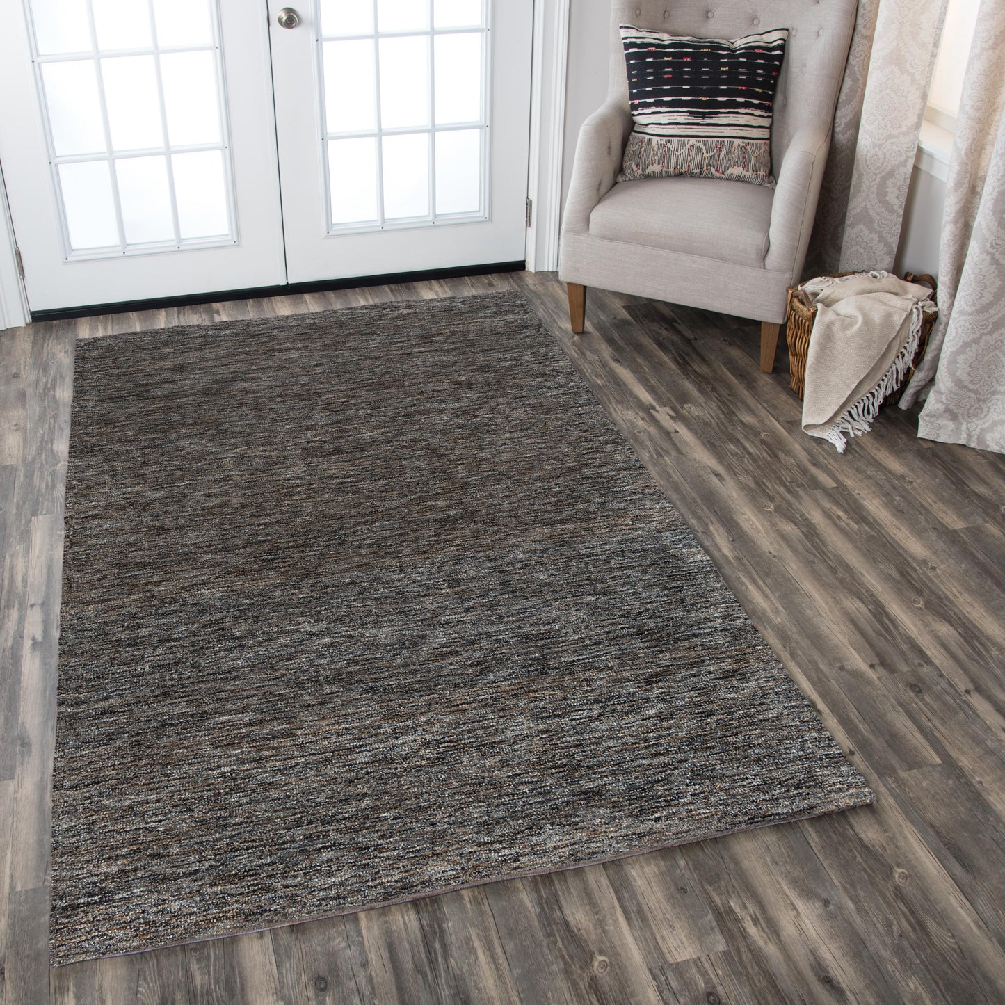 Becker BKR101 Charcoal Hand-Tufted Rug - Rizzy