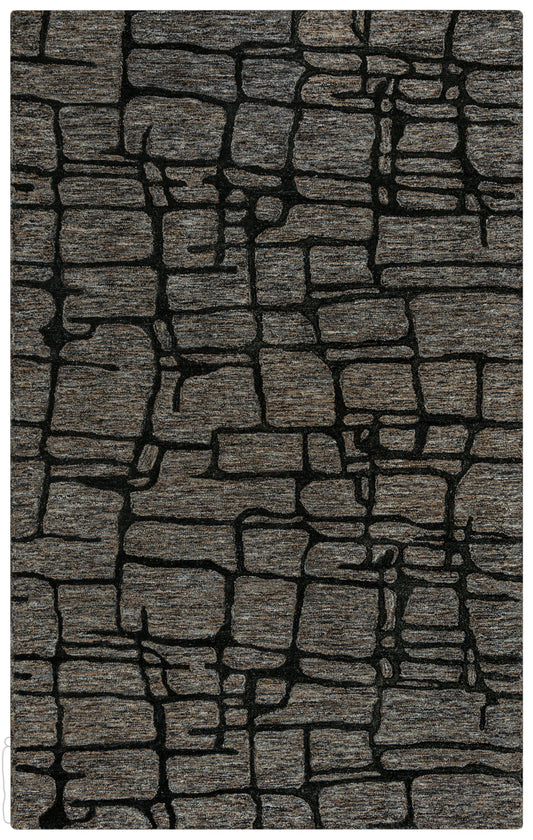 Becker BKR103 Charcoal Hand-Tufted Rug - Rizzy