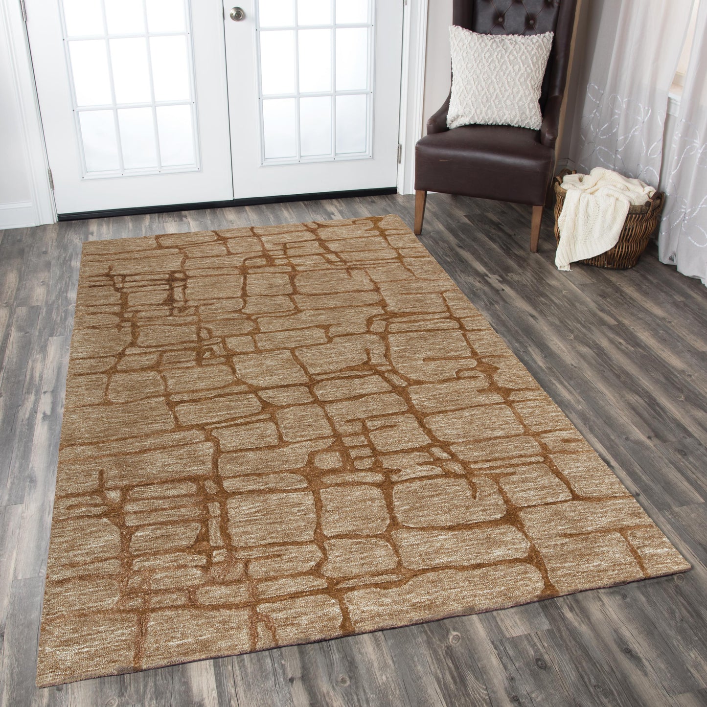 Becker BKR105 Brown Hand-Tufted Rug - Rizzy