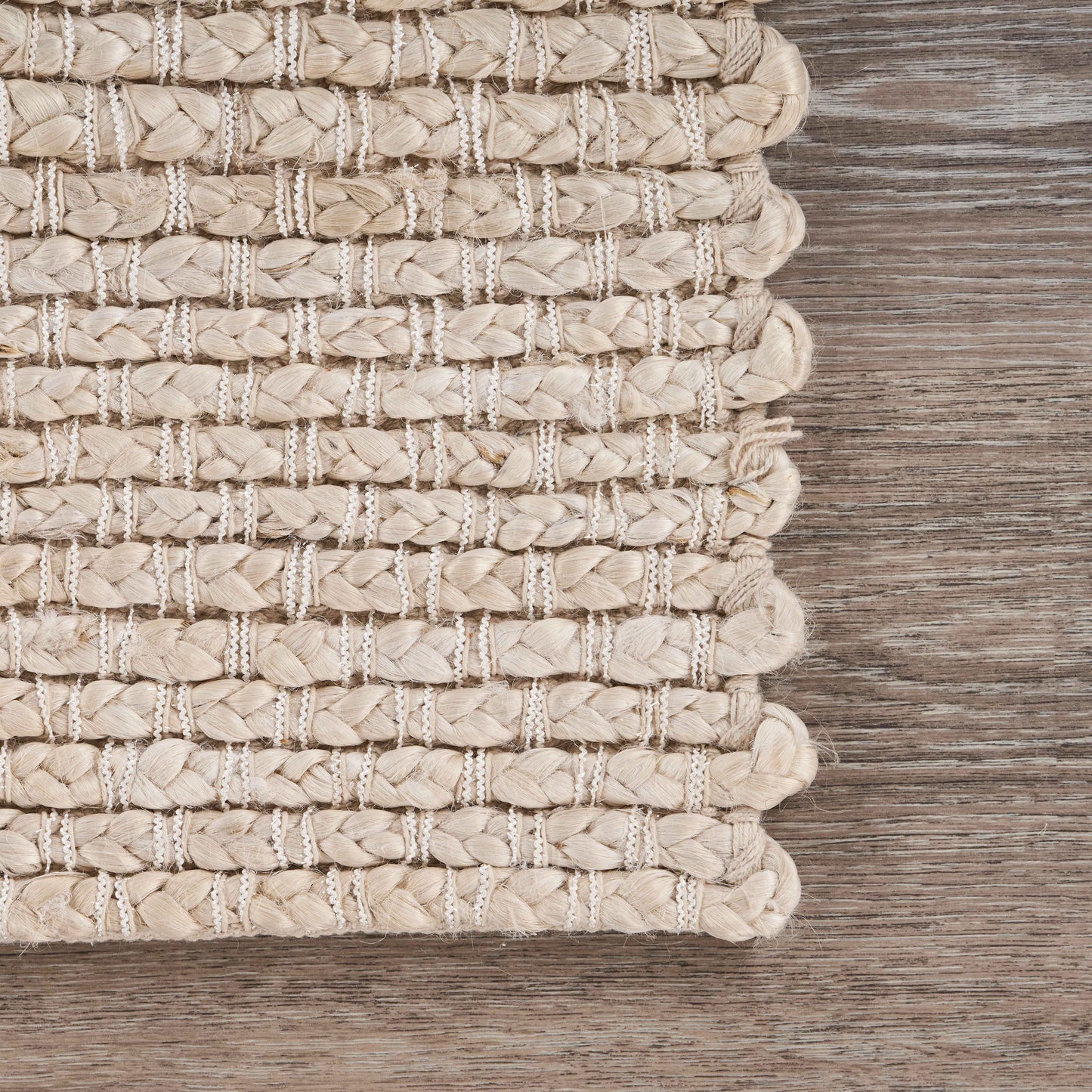 Bleached Naturals-81431 Farmhouse Hand-Woven Ivory Cotton Indoor Area Rug - LR Home