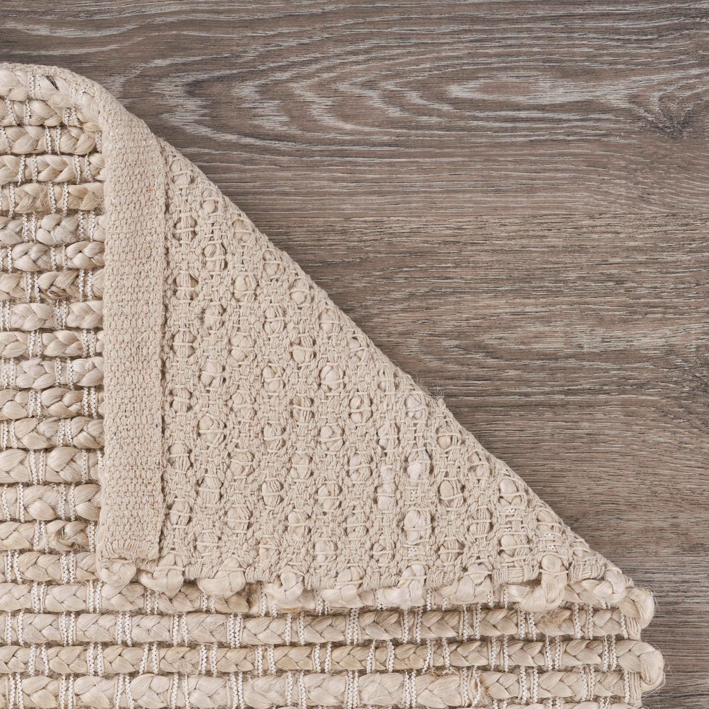 Bleached Naturals-81431 Farmhouse Hand-Woven Ivory Cotton Indoor Area Rug - LR Home