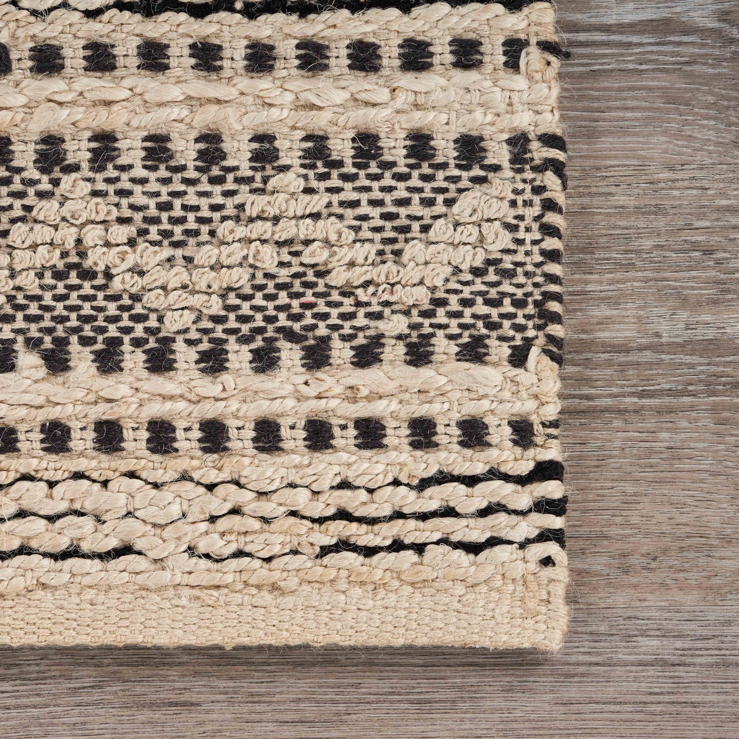 Bleached Naturals-81432 Farmhouse Hand-Woven Charcoal/Pink Cotton Indoor Area Rug - LR Home