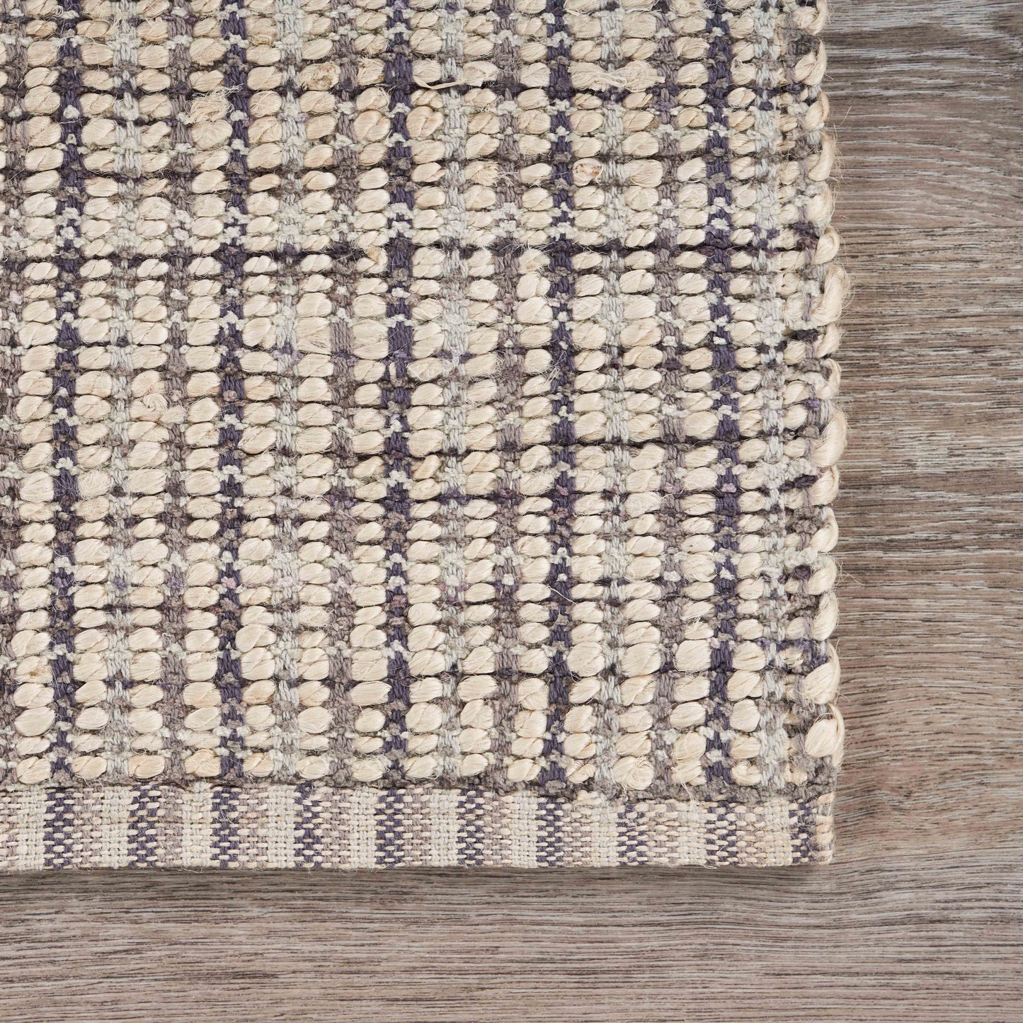 Bleached Naturals-81434 Farmhouse Hand-Woven Gray Cotton Indoor Area Rug - LR Home