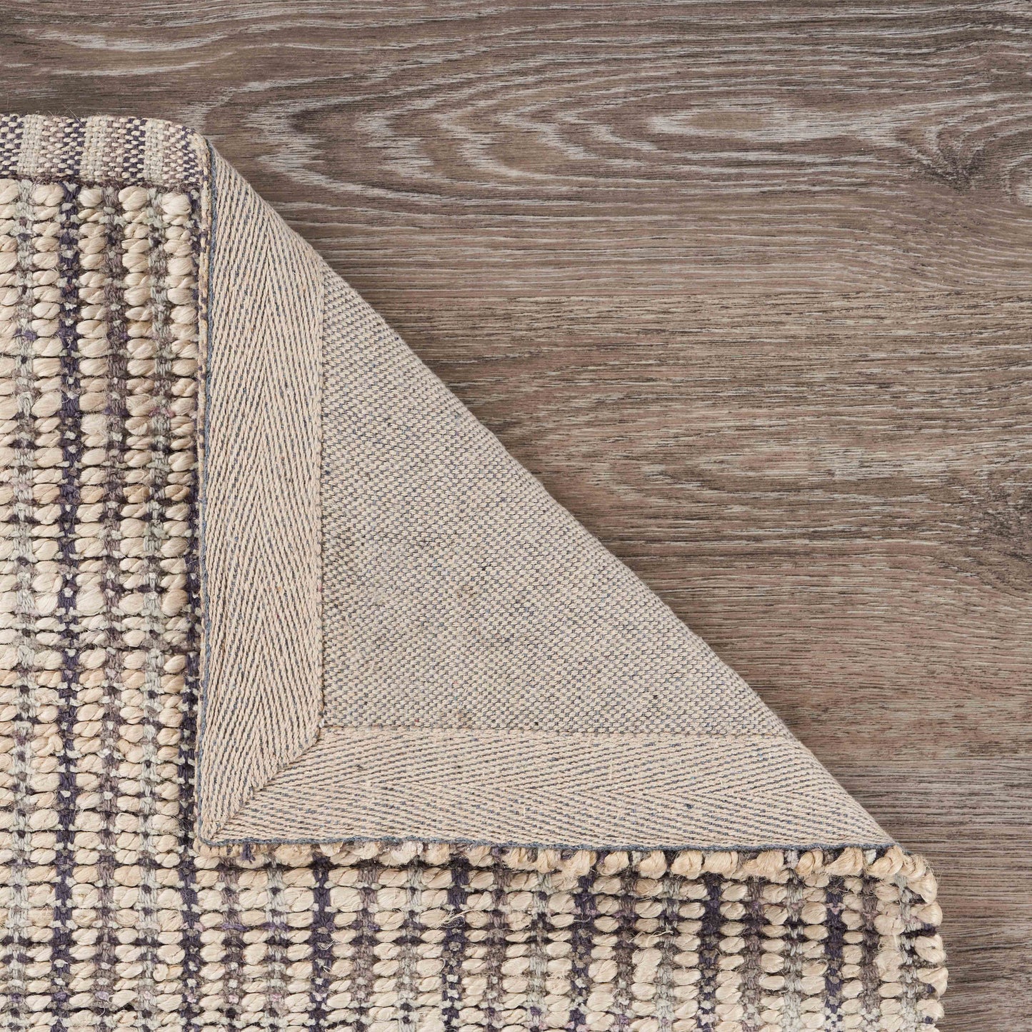 Bleached Naturals-81434 Farmhouse Hand-Woven Gray Cotton Indoor Area Rug - LR Home