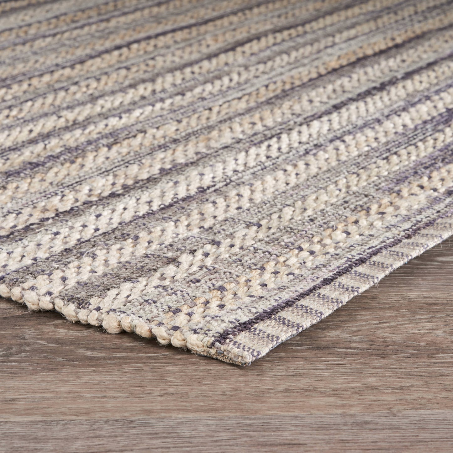 Bleached Naturals-81435 Farmhouse Hand-Woven Gray/Ivory Cotton Indoor Area Rug - LR Home