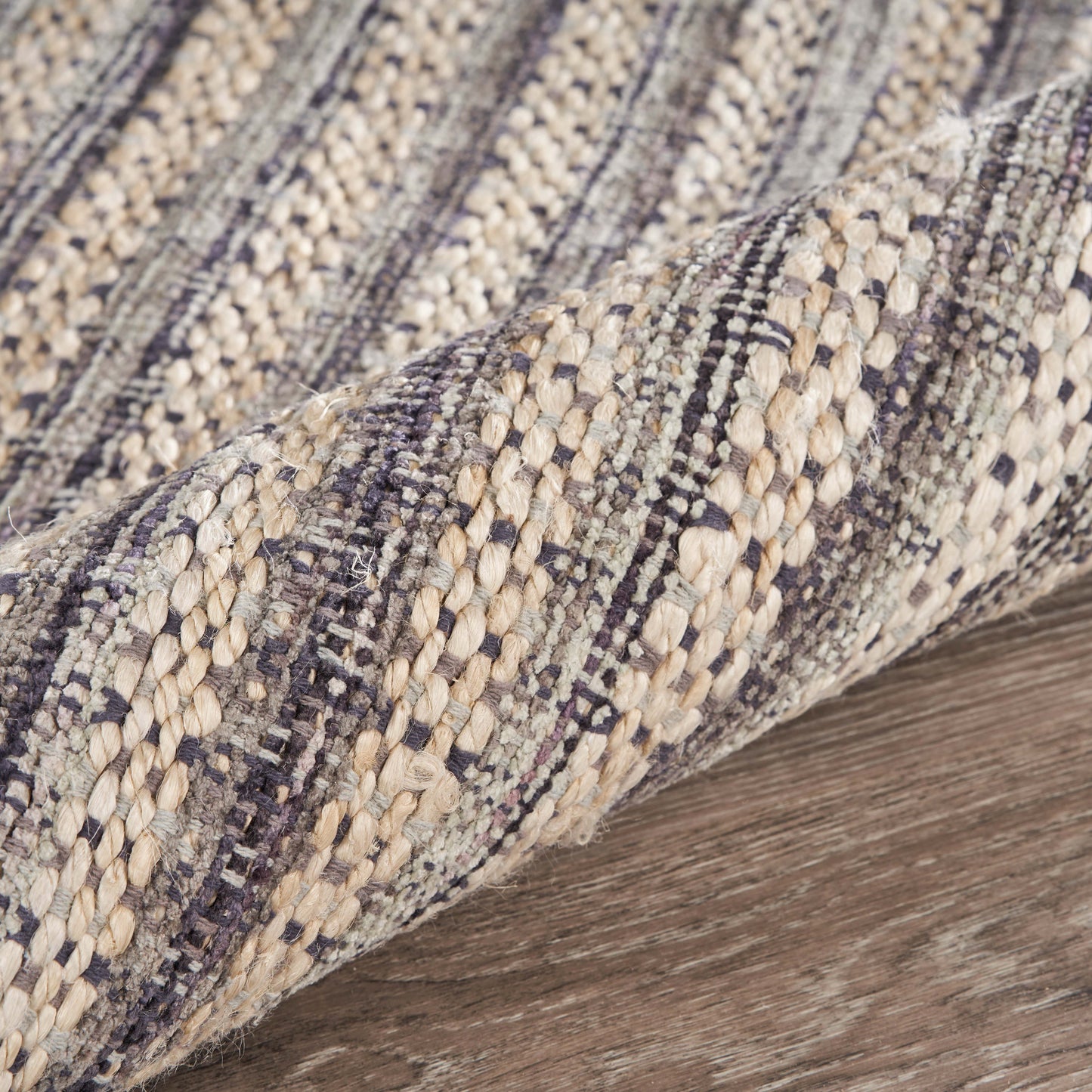 Bleached Naturals-81435 Farmhouse Hand-Woven Gray/Ivory Cotton Indoor Area Rug - LR Home
