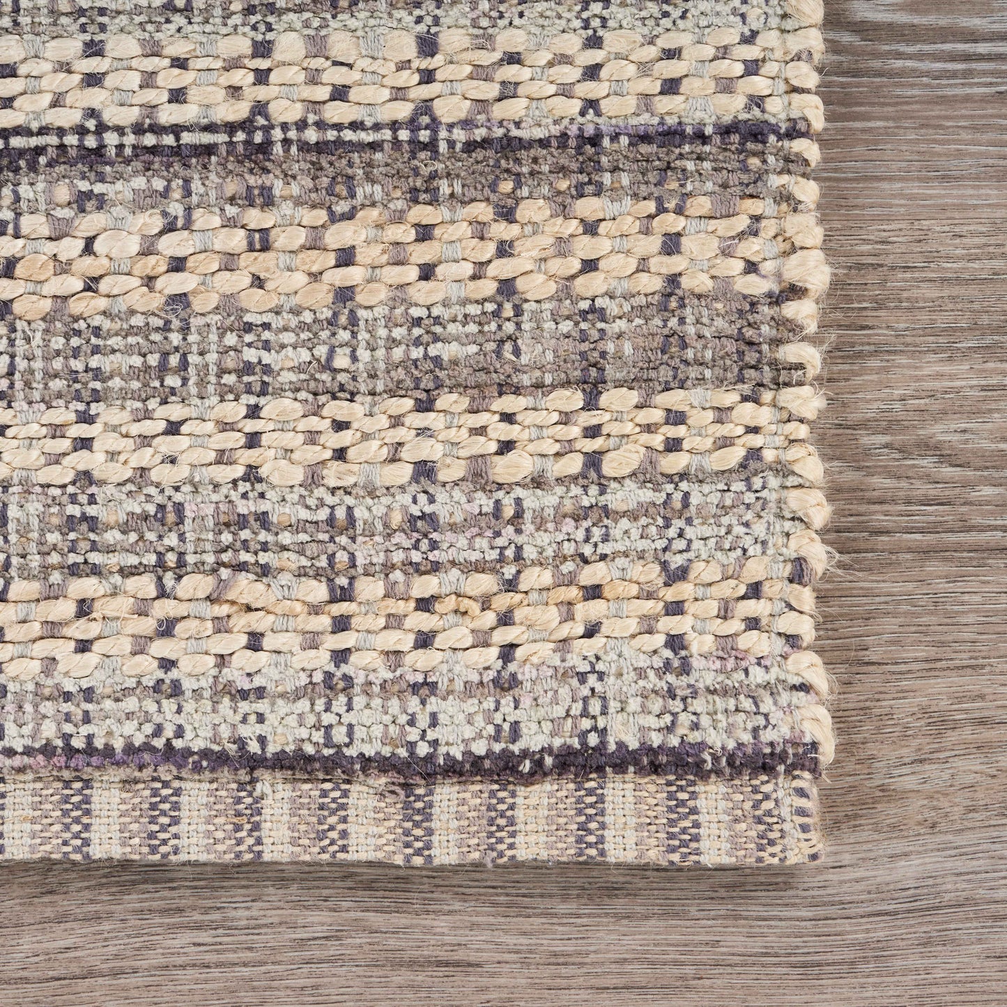 Bleached Naturals-81435 Farmhouse Hand-Woven Gray/Ivory Cotton Indoor Area Rug - LR Home