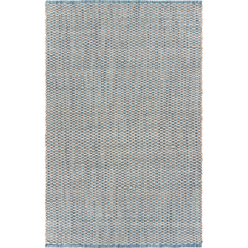 Bleached Naturals-81436 Farmhouse Hand-Woven Blue/Ivory Cotton Indoor Area Rug - LR Home