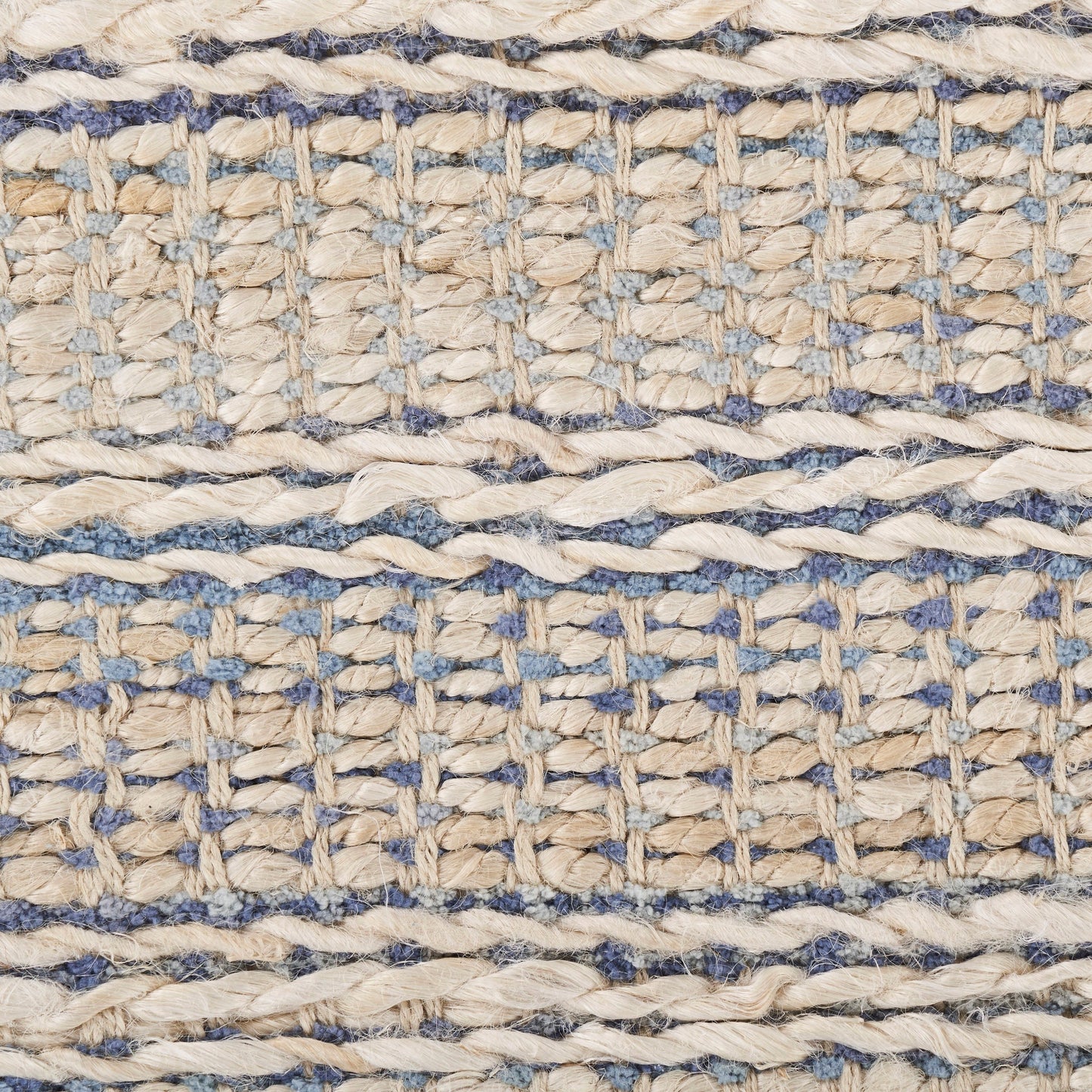 Bleached Naturals-81437 Farmhouse Hand-Woven Light Blue/Ivory Cotton Indoor Area Rug - LR Home