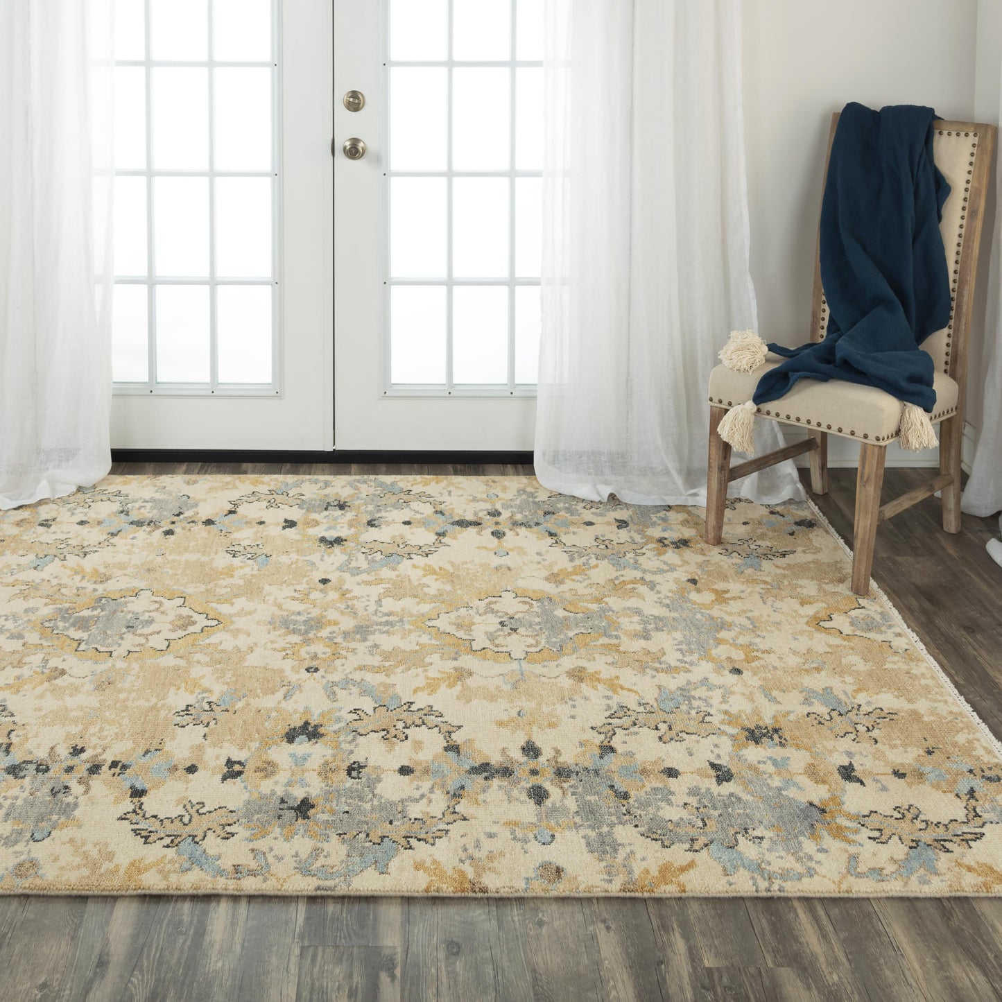 Belmont BMT955 Beige Hand Knotted Rug - Rizzy