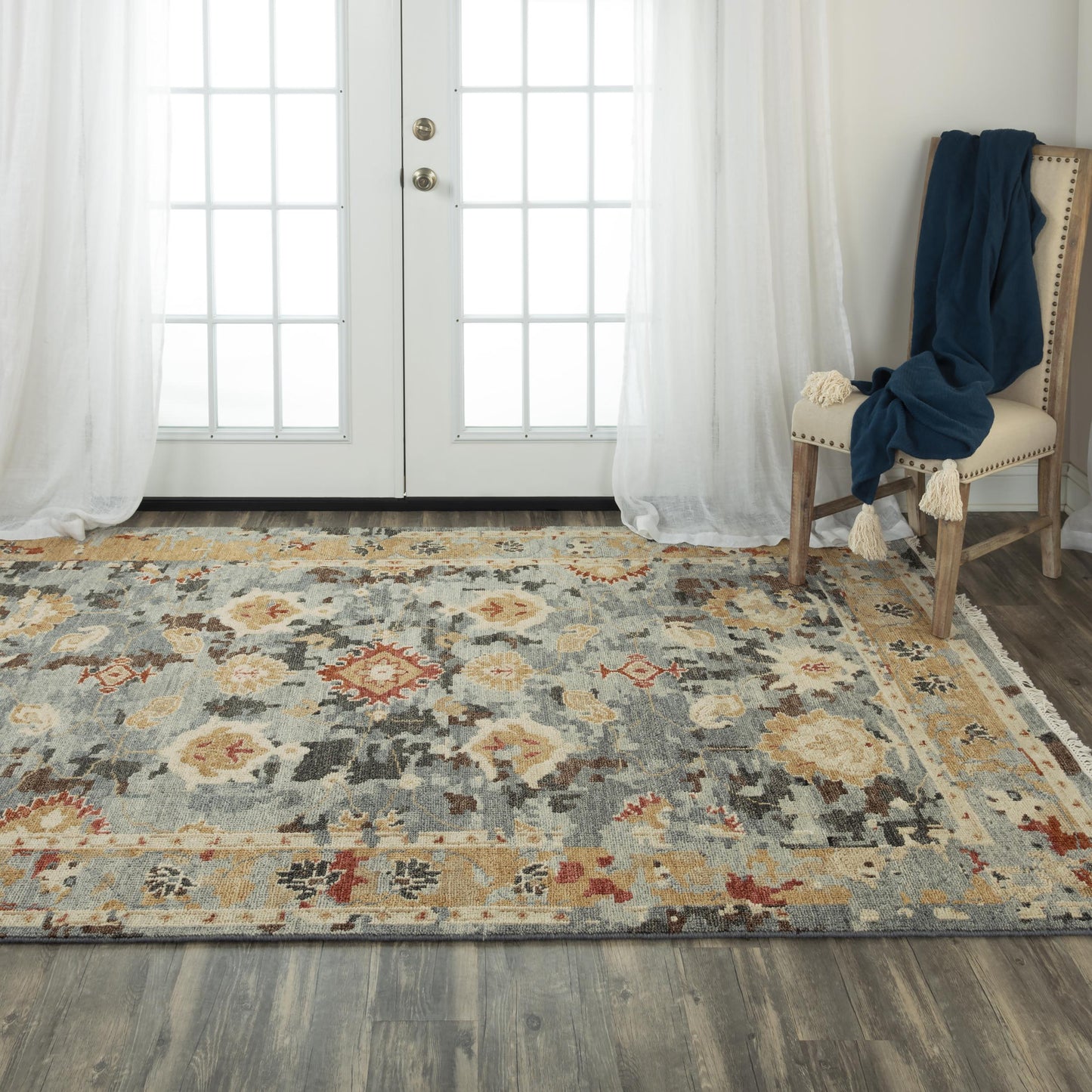 Belmont BMT957 Dk. Gray Hand Knotted Rug - Rizzy