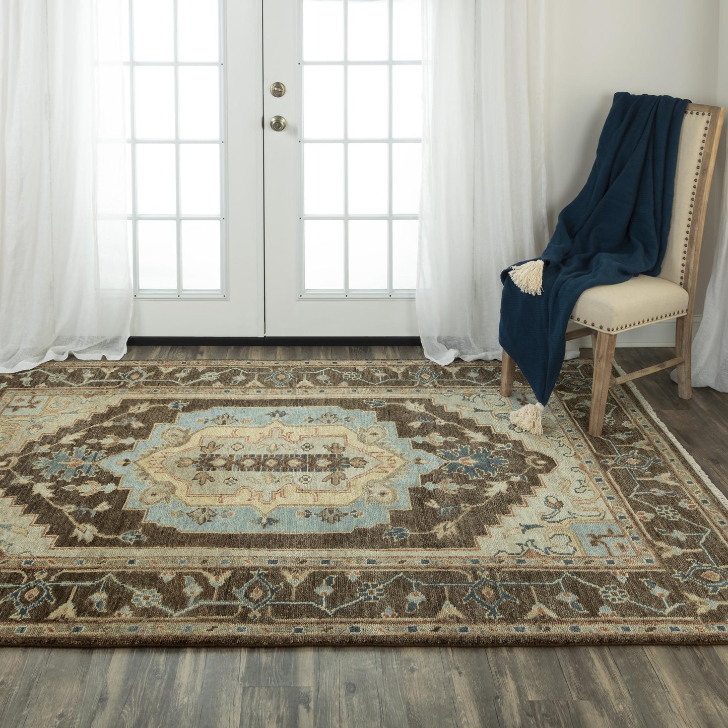Belmont BMT958 Dk. Brown Hand Knotted Rug - Rizzy