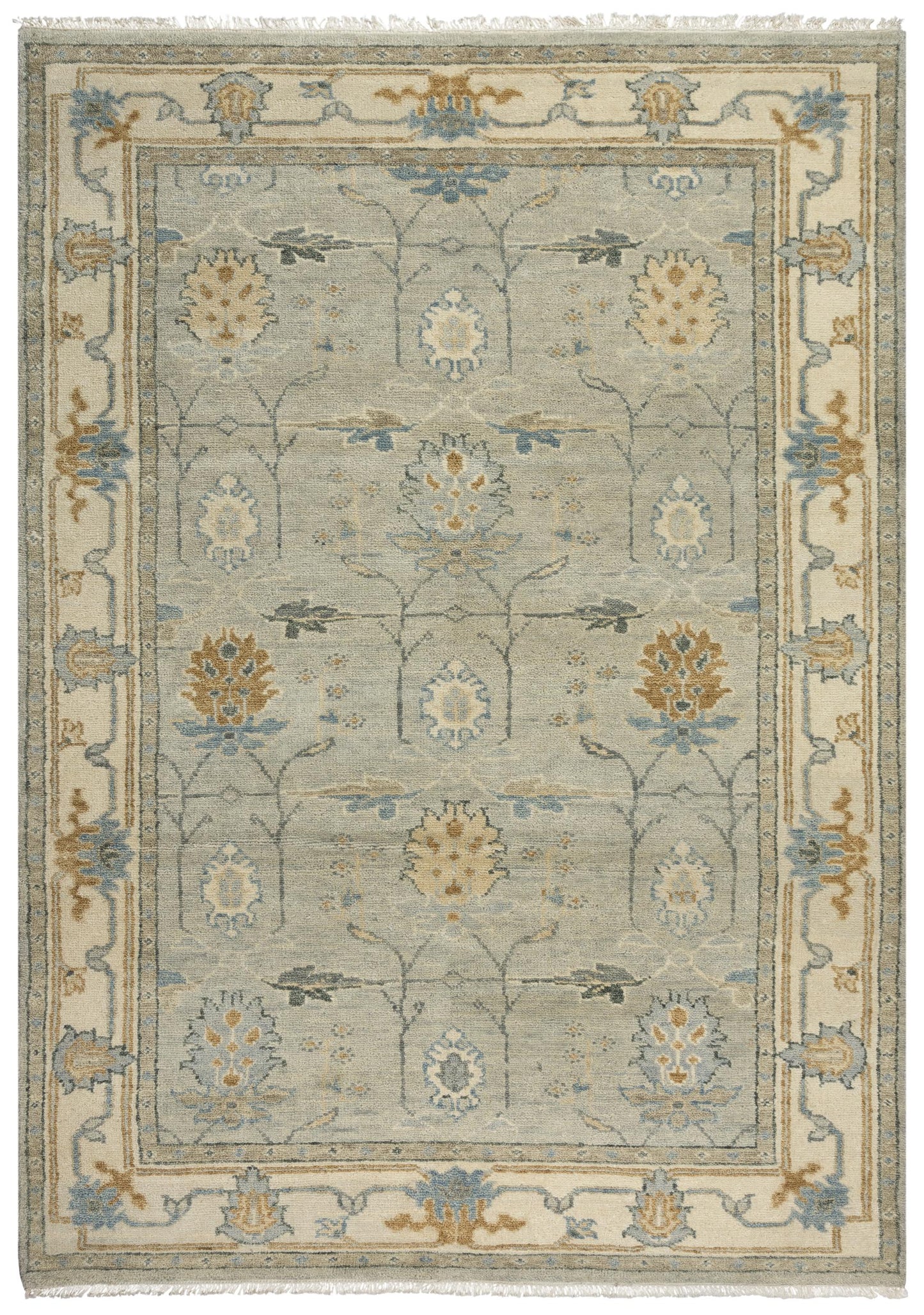 Belmont BMT959 Beige Hand Knotted Rug - Rizzy