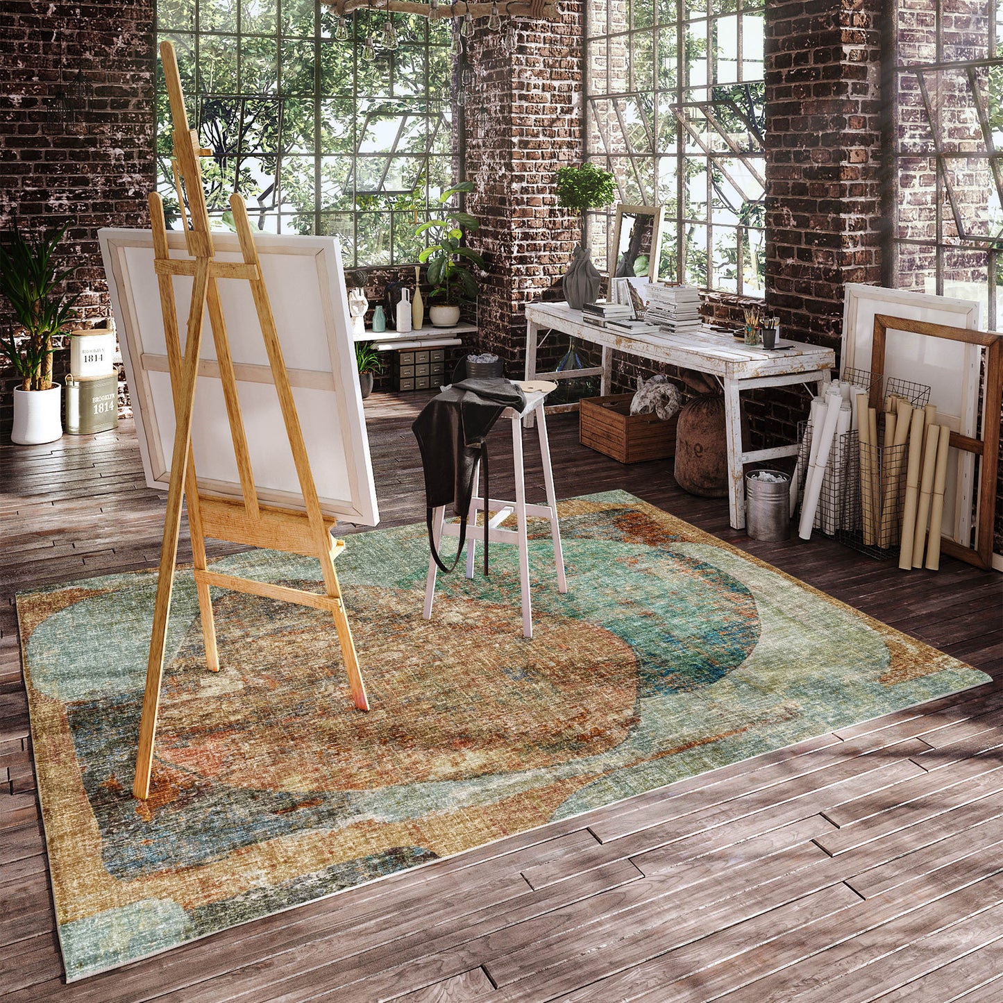 Machine Made Boca BO11 Teal - Dalyn Rugs