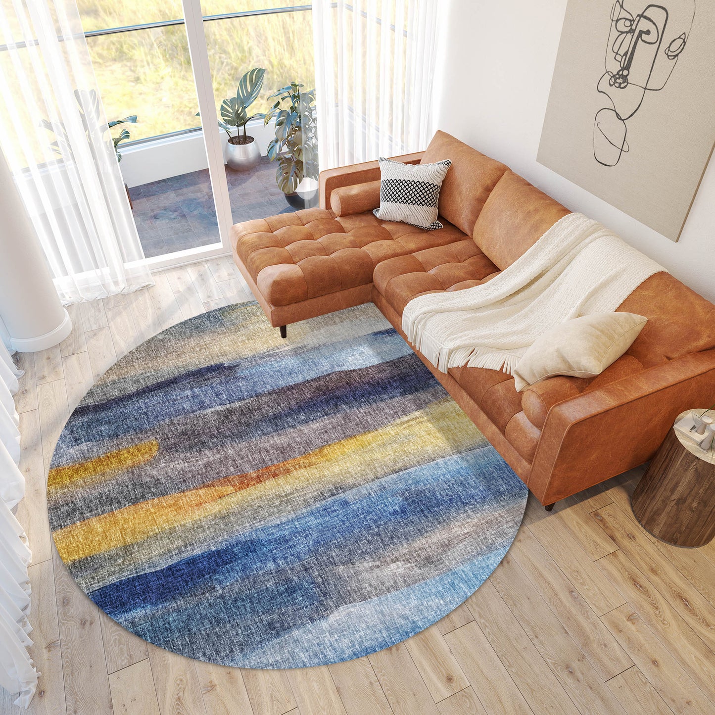 Machine Made Boca BO4 Blue - Dalyn Rugs
