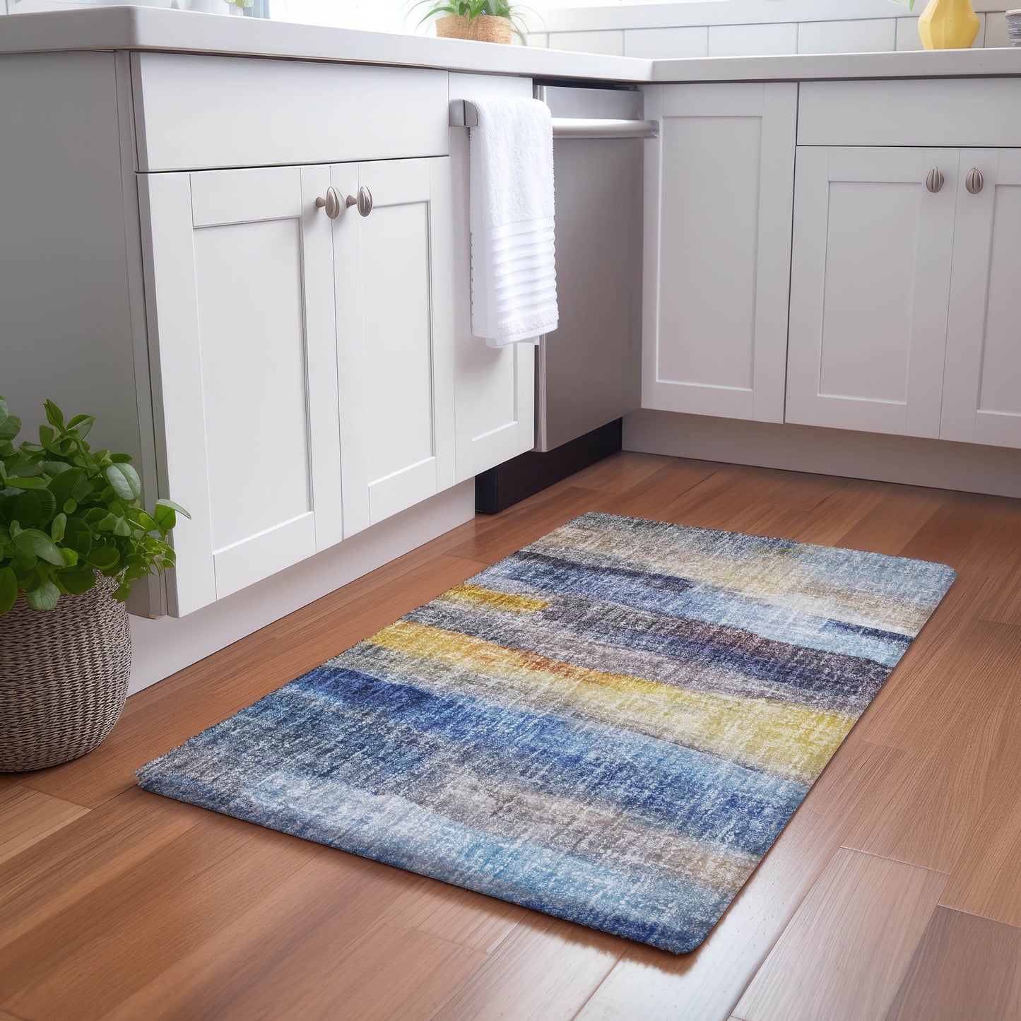 Machine Made Boca BO4 Blue - Dalyn Rugs