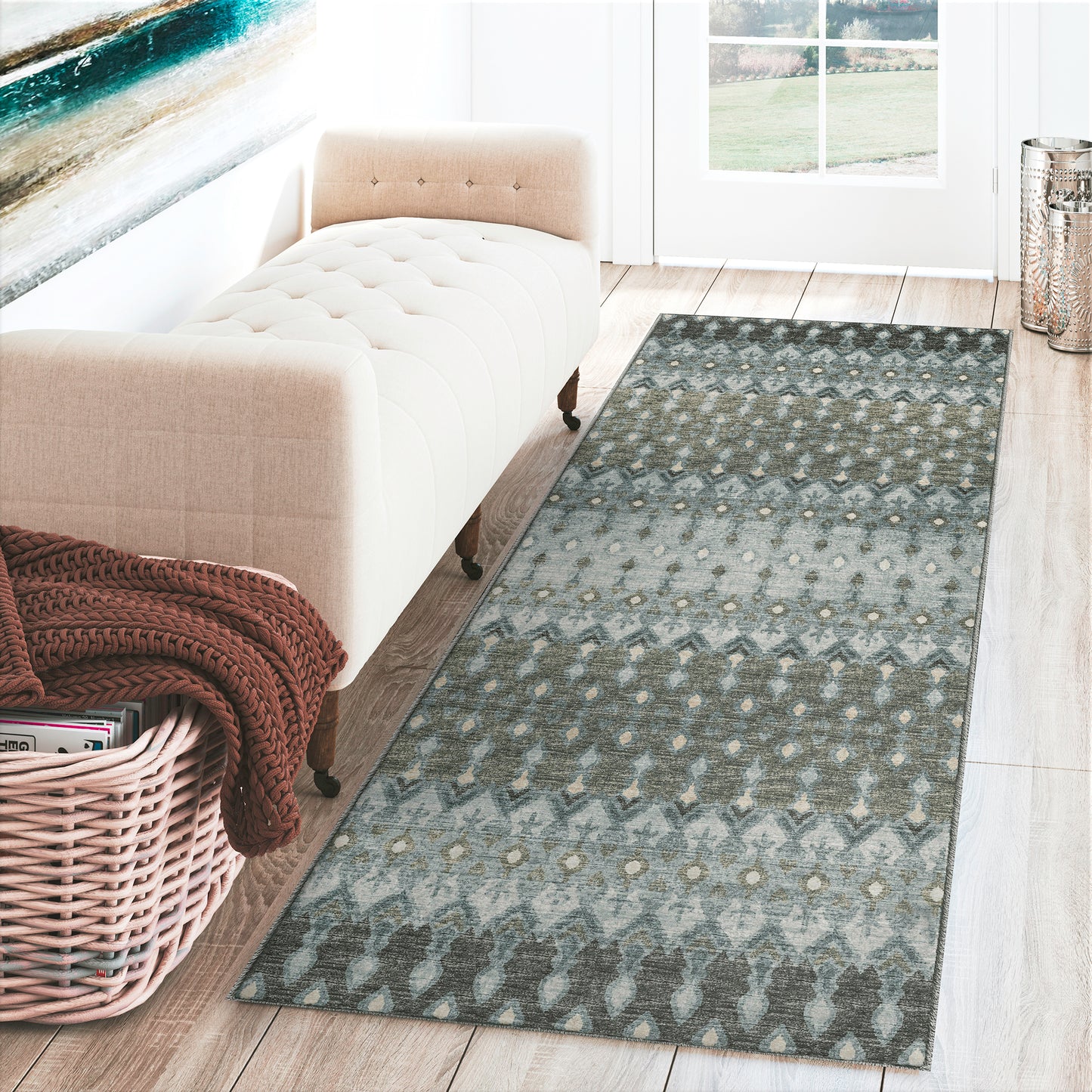Machine Made Brisbane BR1 Mineral Blue - Dalyn Rugs