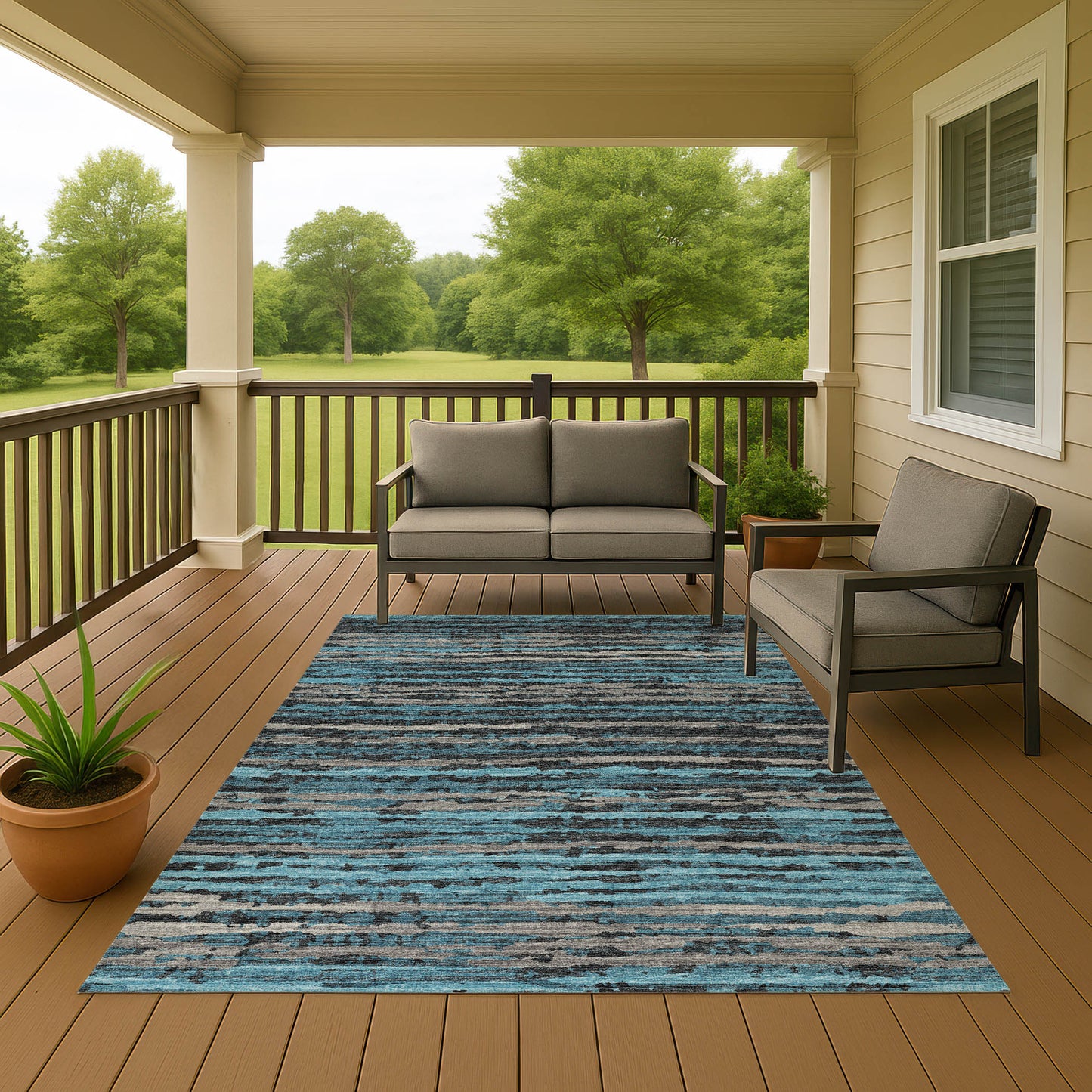Machine Made Brisbane BR4 Teal - Dalyn Rugs