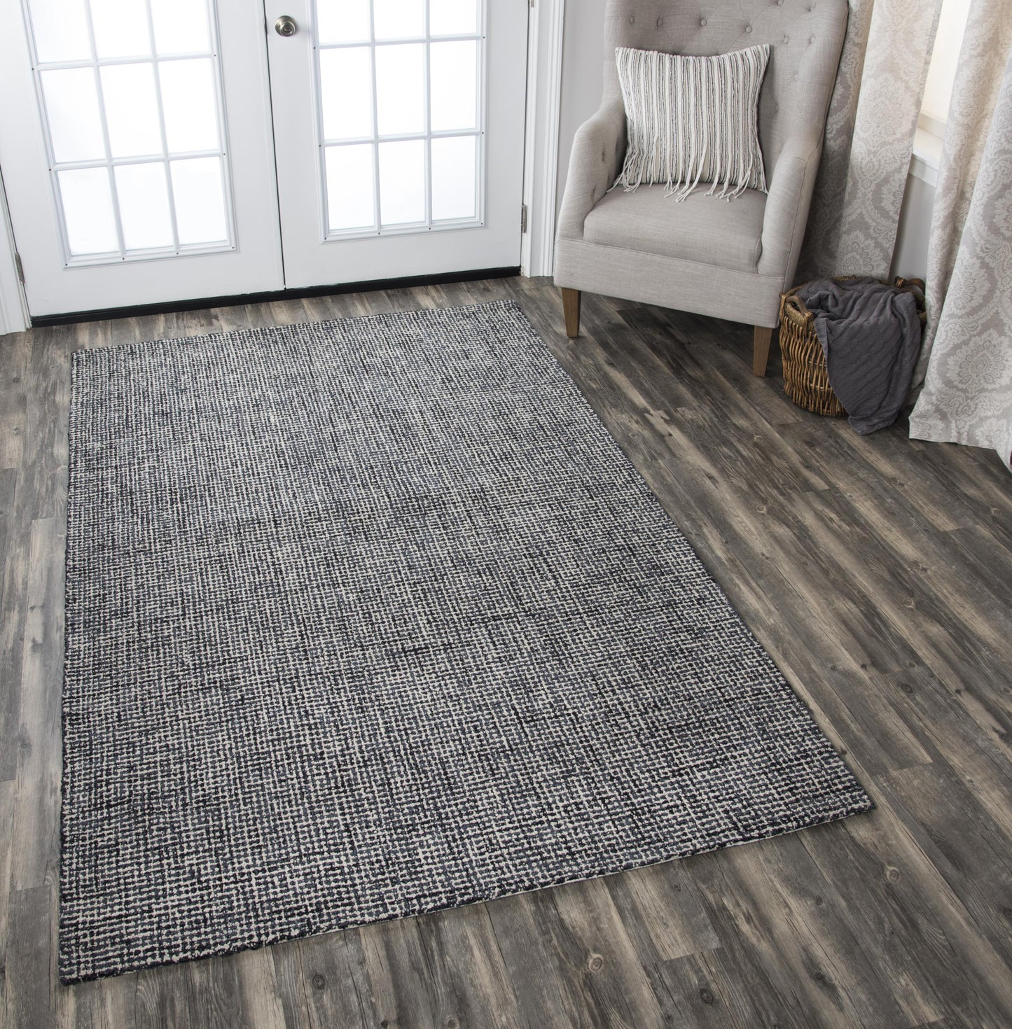 Brindleton BR791A Black/Natural Hand Tufted Rug - Rizzy