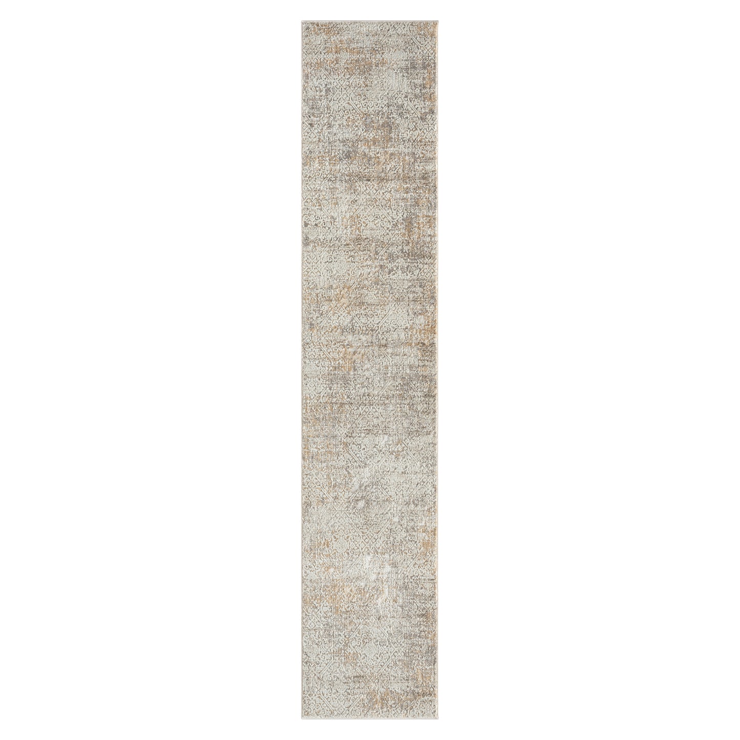 Brisbane-82283 Transitional Power-Loomed Gray/Beige Cotton Indoor Area Rug - LR Home