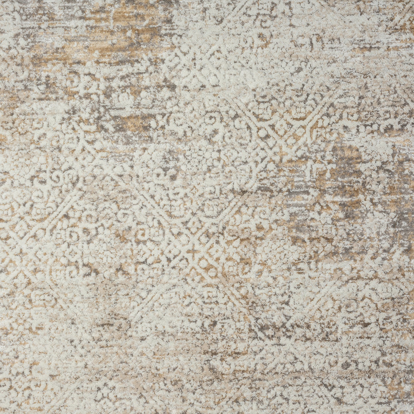 Brisbane-82283 Transitional Power-Loomed Gray/Beige Cotton Indoor Area Rug - LR Home