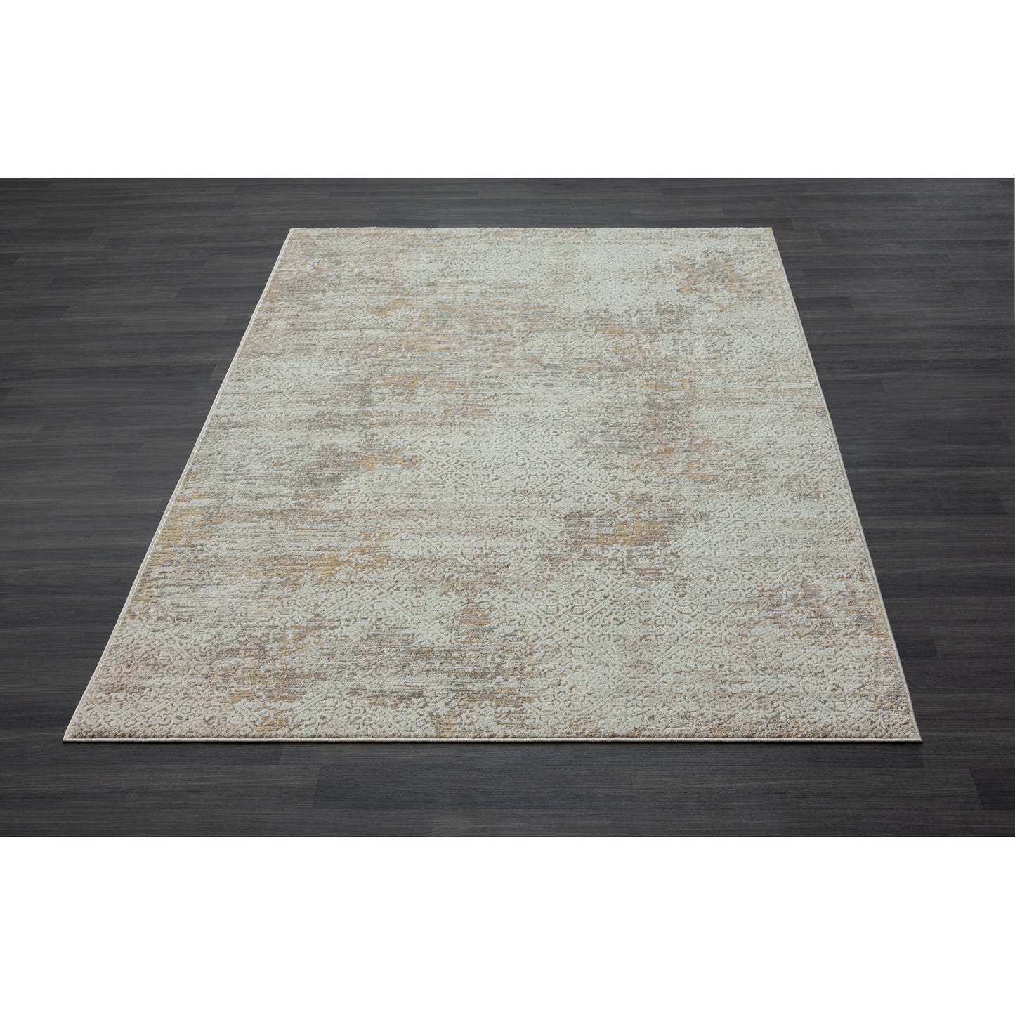 Brisbane-82283 Transitional Power-Loomed Gray/Beige Cotton Indoor Area Rug - LR Home
