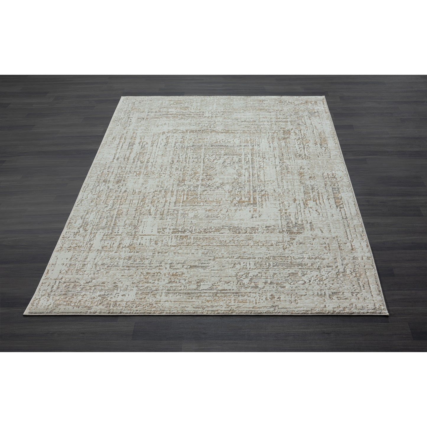 Brisbane-82284 Transitional Power-Loomed Beige/Gray Cotton Indoor Area Rug - LR Home