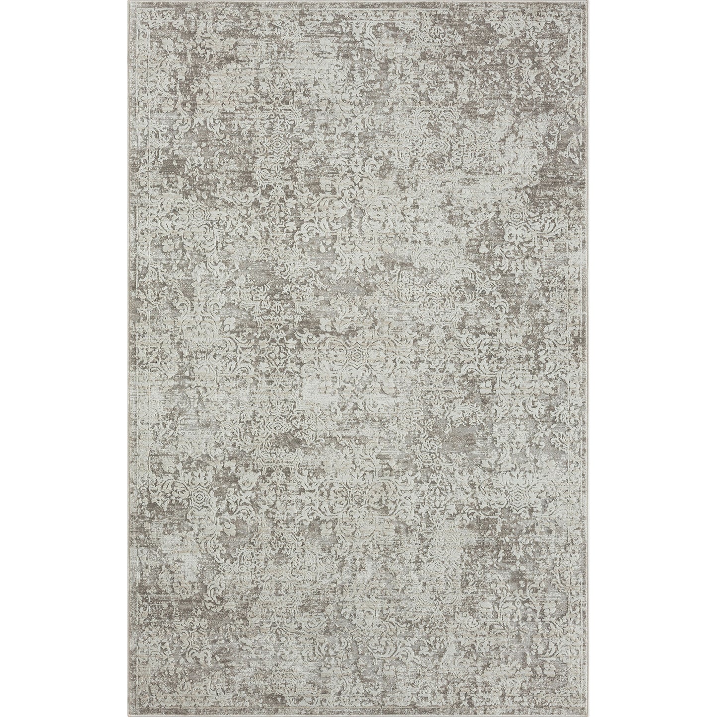 Brisbane-82285 Transitional Power-Loomed Gray Cotton Indoor Area Rug - LR Home
