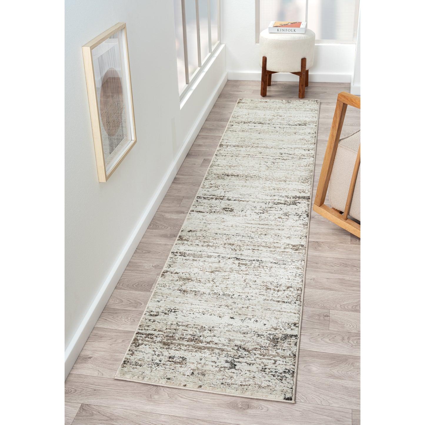 Brisbane-82286 Transitional Power-Loomed Dark Gray Cotton Indoor Area Rug - LR Home