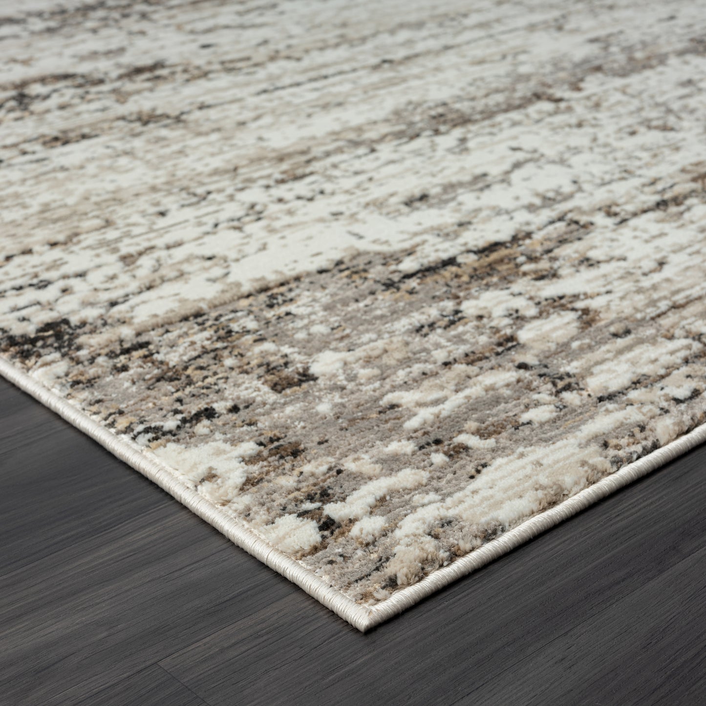Brisbane-82286 Transitional Power-Loomed Dark Gray Cotton Indoor Area Rug - LR Home