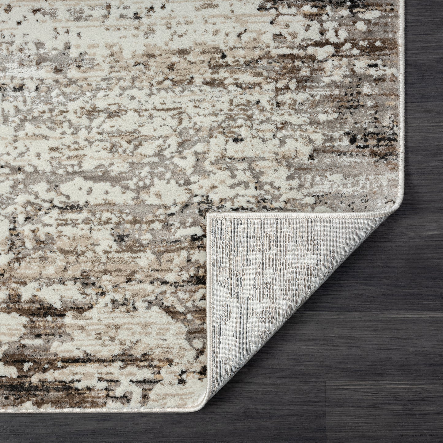 Brisbane-82286 Transitional Power-Loomed Dark Gray Cotton Indoor Area Rug - LR Home