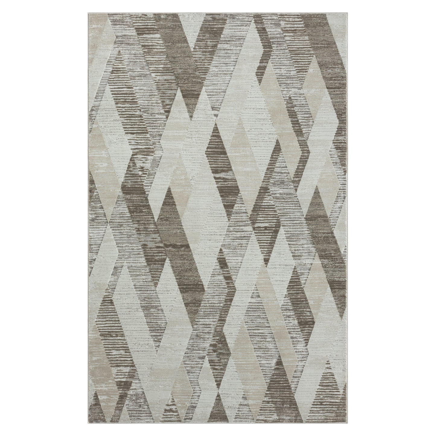Brisbane-82287 Contemporary Power-Loomed Gray Cotton Indoor Area Rug - LR Home