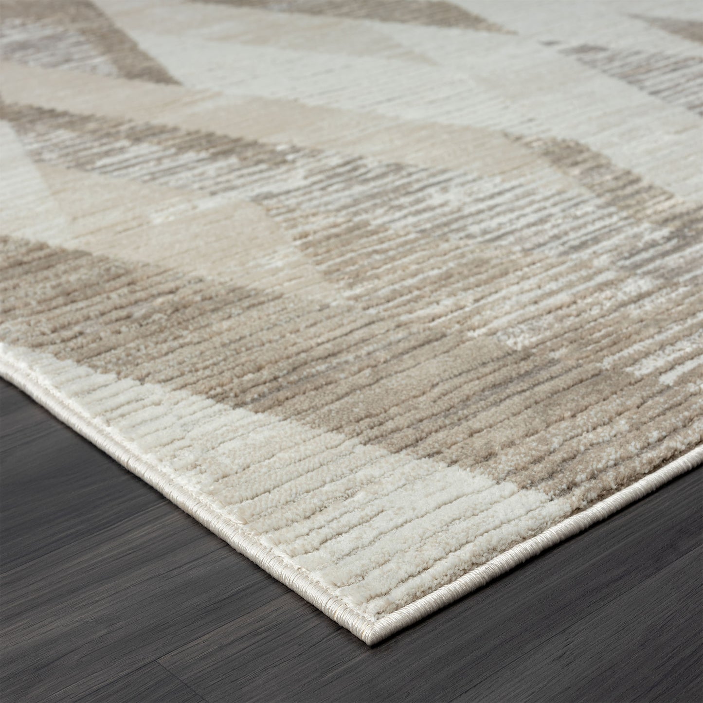 Brisbane-82287 Contemporary Power-Loomed Gray Cotton Indoor Area Rug - LR Home