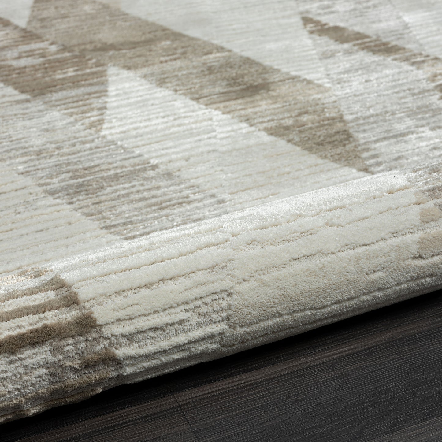 Brisbane-82287 Contemporary Power-Loomed Gray Cotton Indoor Area Rug - LR Home