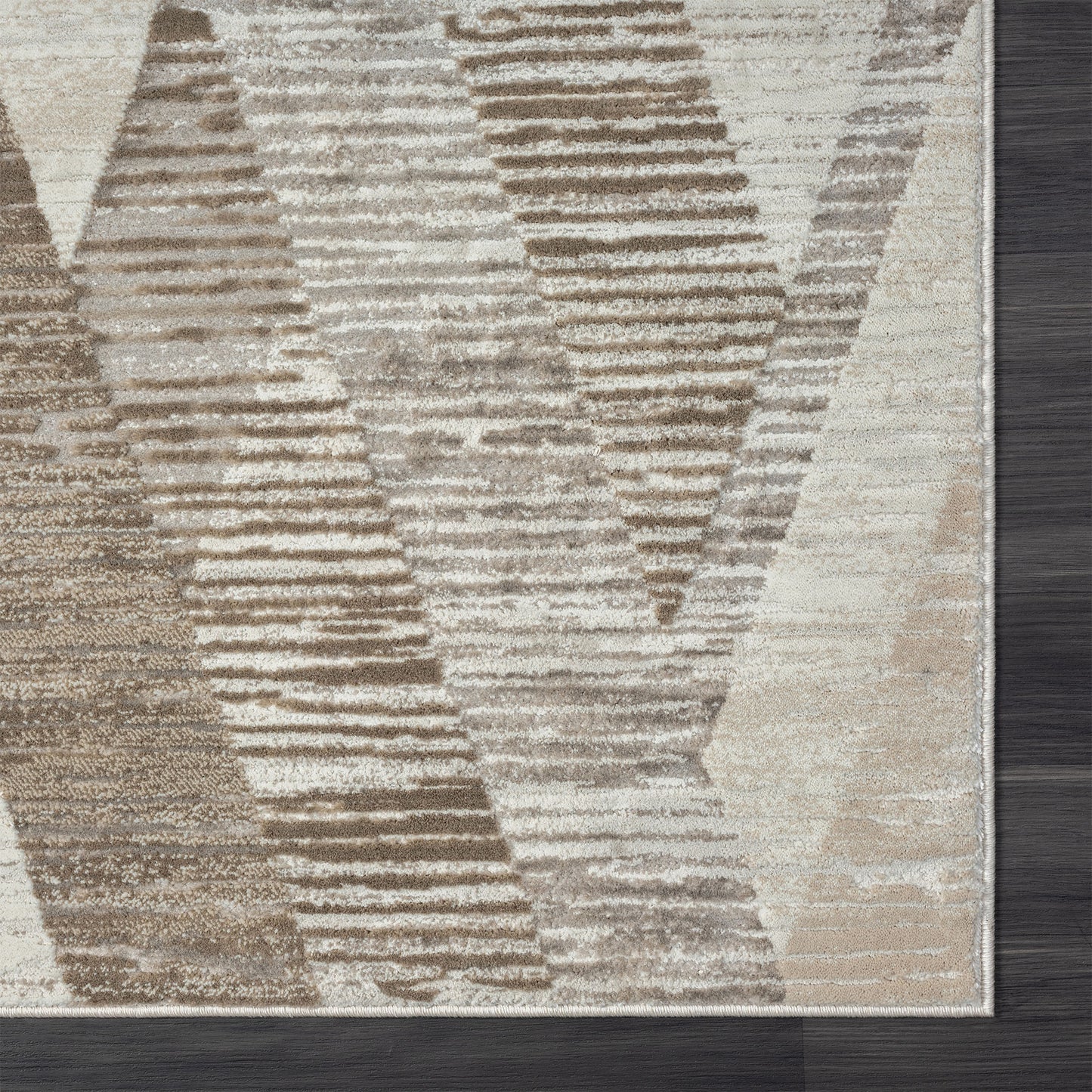 Brisbane-82287 Contemporary Power-Loomed Gray Cotton Indoor Area Rug - LR Home
