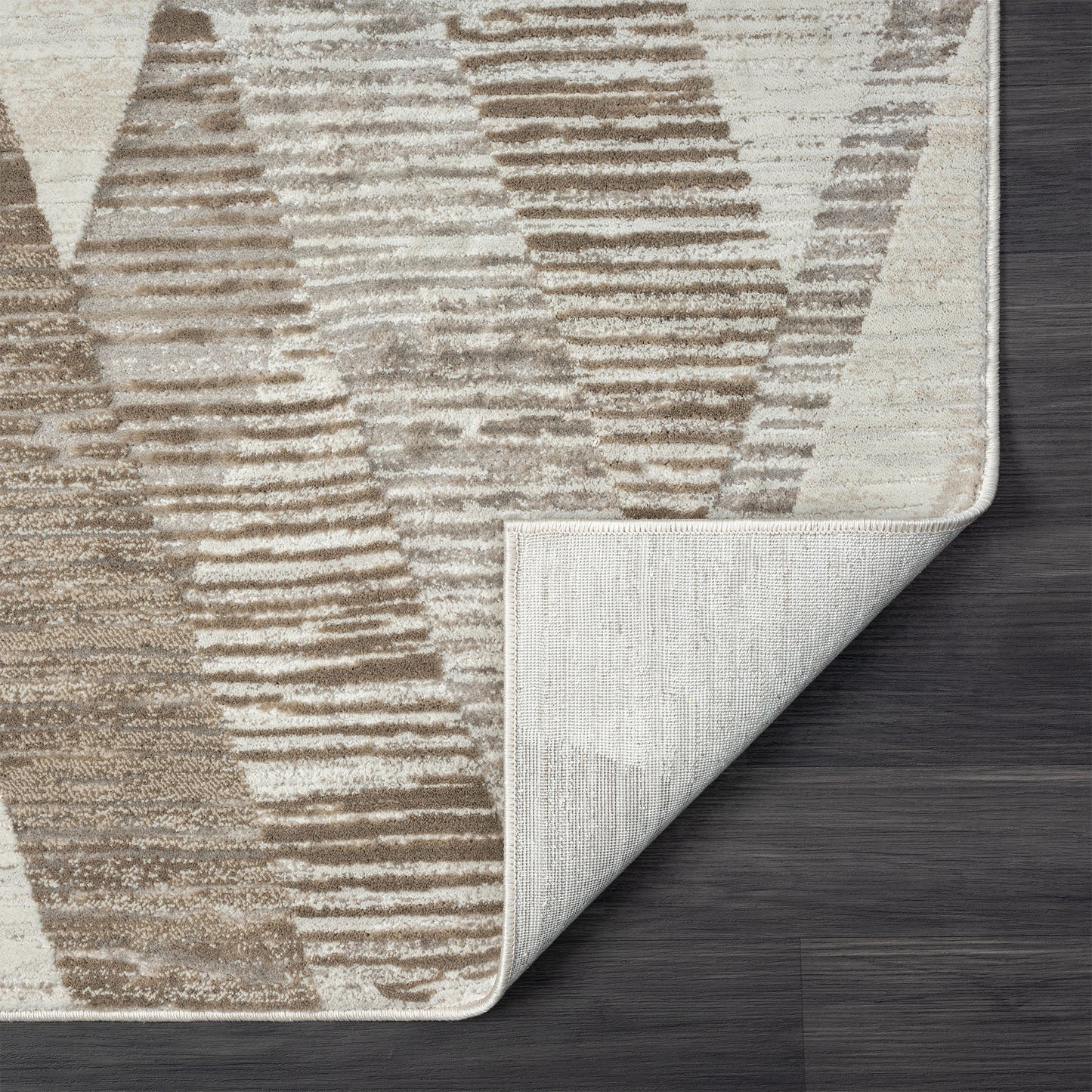 Brisbane-82287 Contemporary Power-Loomed Gray Cotton Indoor Area Rug - LR Home