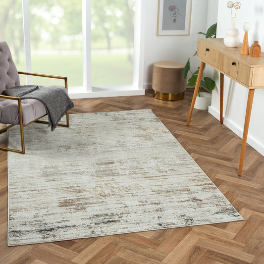 Brisbane-82288 Transitional Power-Loomed Gray/Multi Cotton Indoor Area Rug - LR Home