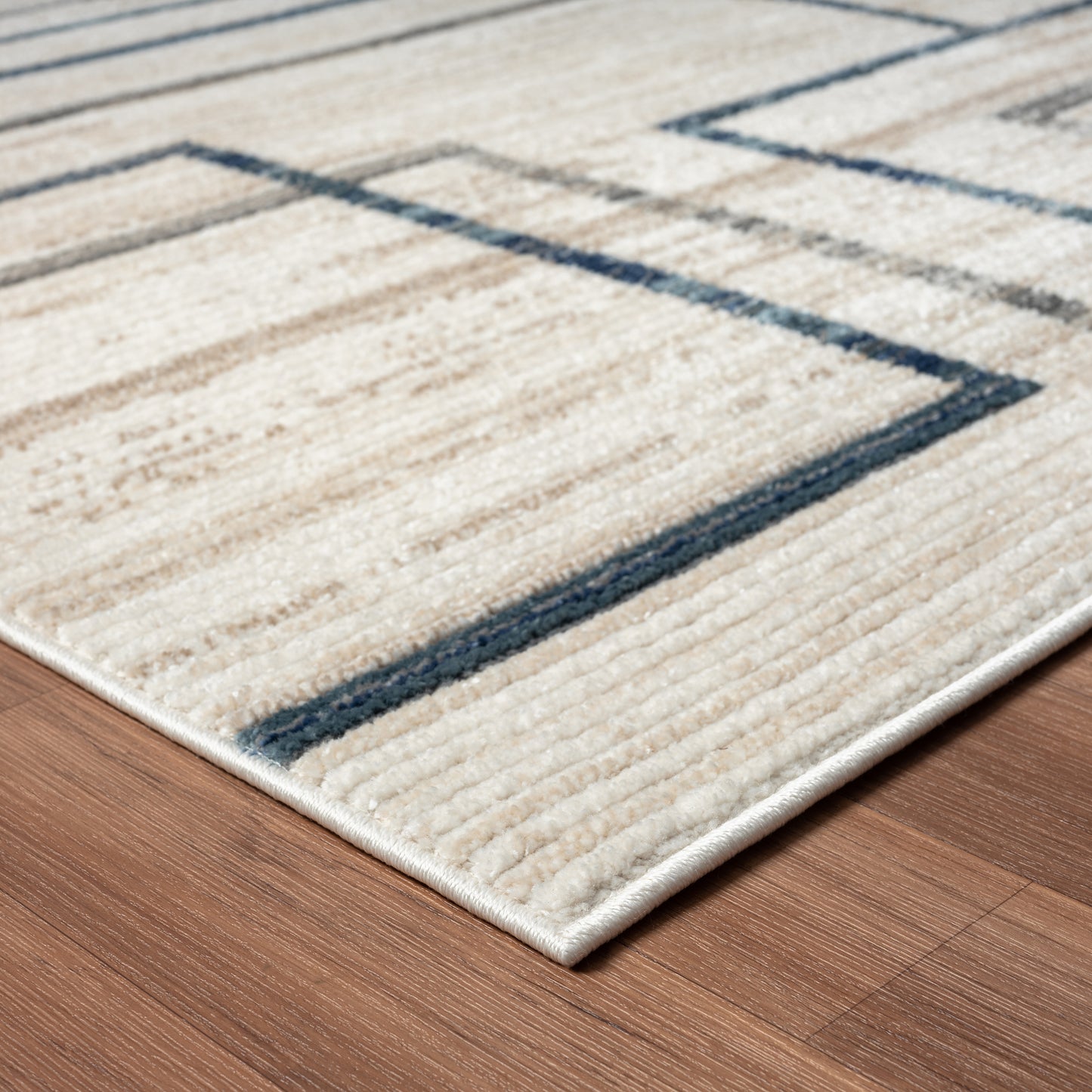 Bristol-82135 Contemporary Power-Loomed Blue/Gray Jute Indoor Area Rug - LR Home