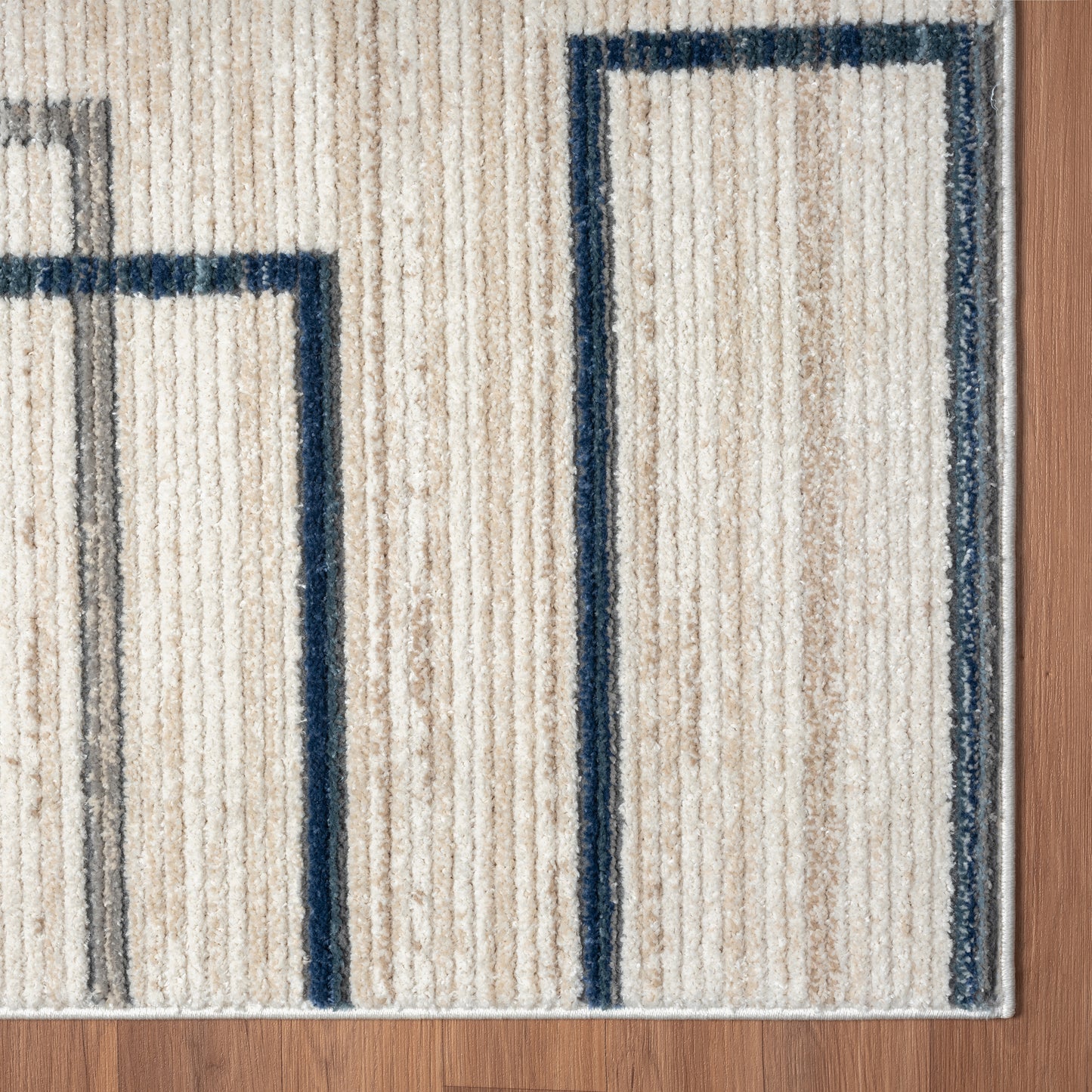BRIST-82135 Modern/Contemporary Machine Made Blue/Gray Polyester Blend Indoor Area Rugs - LR Home